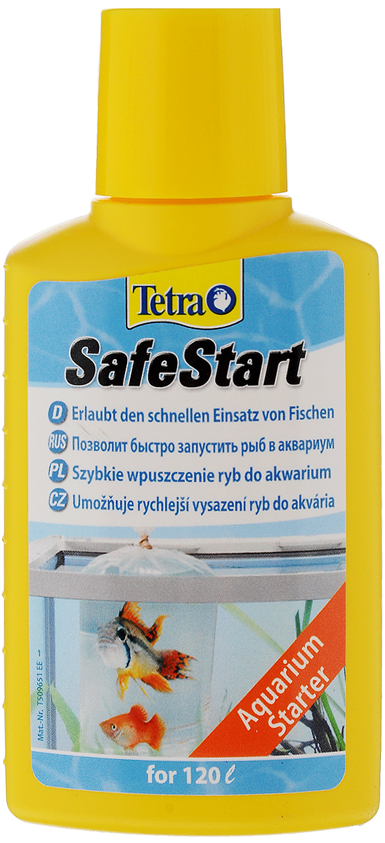 Бактериальная культура Tetra Safe Start для запуска нового аквариума, 100 мл161313 Бактериальная культура Tetra Safe Start для запуска нового аквариума, 100 мл161313Tetra Safe Start - бактериальная культура для запуска нового аквариума. SafeStart содержит специальным образом выращенные живые нитрифицирующие бактерии, которые надежно снижают уровни ядовитых аммиака и нитрита в аквариуме; снижают содержание аммиака в 14 раз и нитрита в 10 раз; можно применять в только что установленном аквариуме, после частичной замены воды и после использования медицинских препаратов; SafeStart идеально использовать в комбинации с AquaSafe, который с формулой BioExtract создаёт оптимальные условия для бактерий; хранится 12 месяцев без охлаждения при температуре между 2°C и 30°C; для всех пресноводных аквариумов. Прежде, чем вы сможете заселять рыб в новый аквариум, должны пройти три-четыре недели, которые требуются для создания необходимой биологической среды. За это время в аквариуме поселяются и размножаются полезные микроорганизмы, без которых невозможно установление...