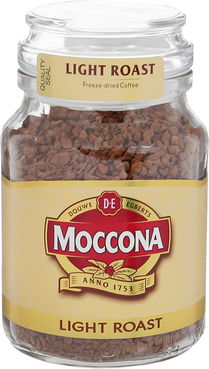 Moccona Light Roast кофе растворимый, 95 г (стеклянная банка)4607031792452 Moccona Light Roast кофе растворимый, 95 г (стеклянная банка)4607031792452Растворимый кофе Moccona Light Roast приготовлен из зёрен светлой (легкой) обжарки, благодаря чему имеет мягкий вкус и тонкий аромат со сбалансированным букетом. Идеальный выбор на каждый день.