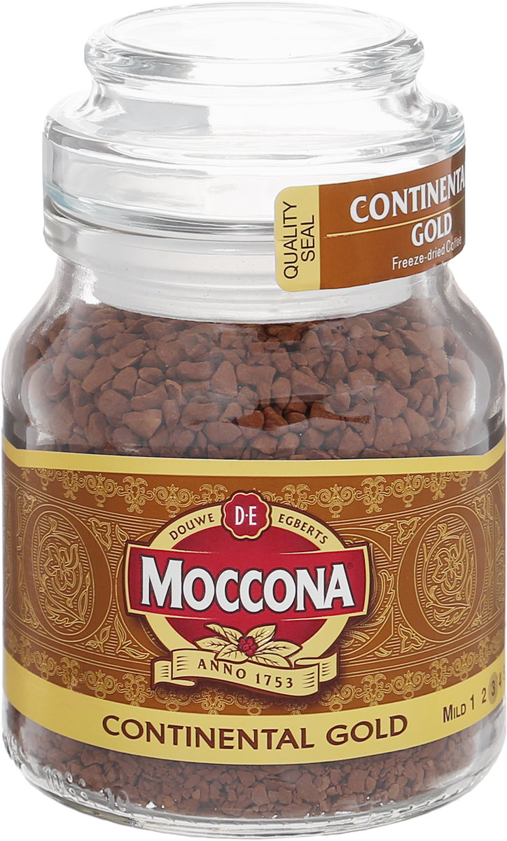 Moccona Continental Gold кофе растворимый, 47,5 г (стеклянная банка)8711000246269 Moccona Continental Gold кофе растворимый, 47,5 г (стеклянная банка)8711000246269Moccona Continental Gold - это натуральный растворимый сублимированный кофе. Его терпкий вкус и аромат помогут вам взбодриться где бы вы не были.