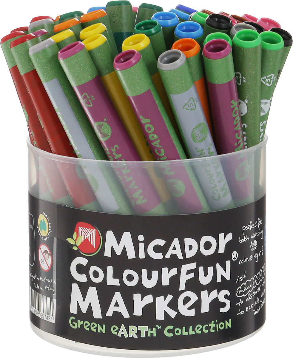 Micador Фломастеры Colourfun 48 штMAWT48 Micador Фломастеры Colourfun 48 штMAWT48Уникальные фломастеры Colourfun наполнены экологически чистыми чернилами нового поколения, которые пишут особенно долго, не расплываются на бумаге, что позволяет делать четкие линии. Фломастеры не содержат спирта, растворителей и токсичных компонентов, поэтому полностью безопасны для маленьких детей. Фломастеры имеют утолщенный корпус, разработанный специально для маленьких ручек, чтобы малышам было удобно рисовать. Изготовлены по запатентованной технологии Easy Wash. Отлично смываются как с кожи, так и с других поверхностей (ткани, мебели), что обязательно оценят родители. Фломастеры долговечные они не высыхают с открытым колпачком до 8 недель, при необходимости легко заправляются водой, а это значит, вам не придется покупать все новые и новые фломастеры долгое время. Рисование развивает творческие способности, воображение, логику, память, мышление. Австралийский бренд Micador - эксперт в товарах для детского творчества с 1954 года.