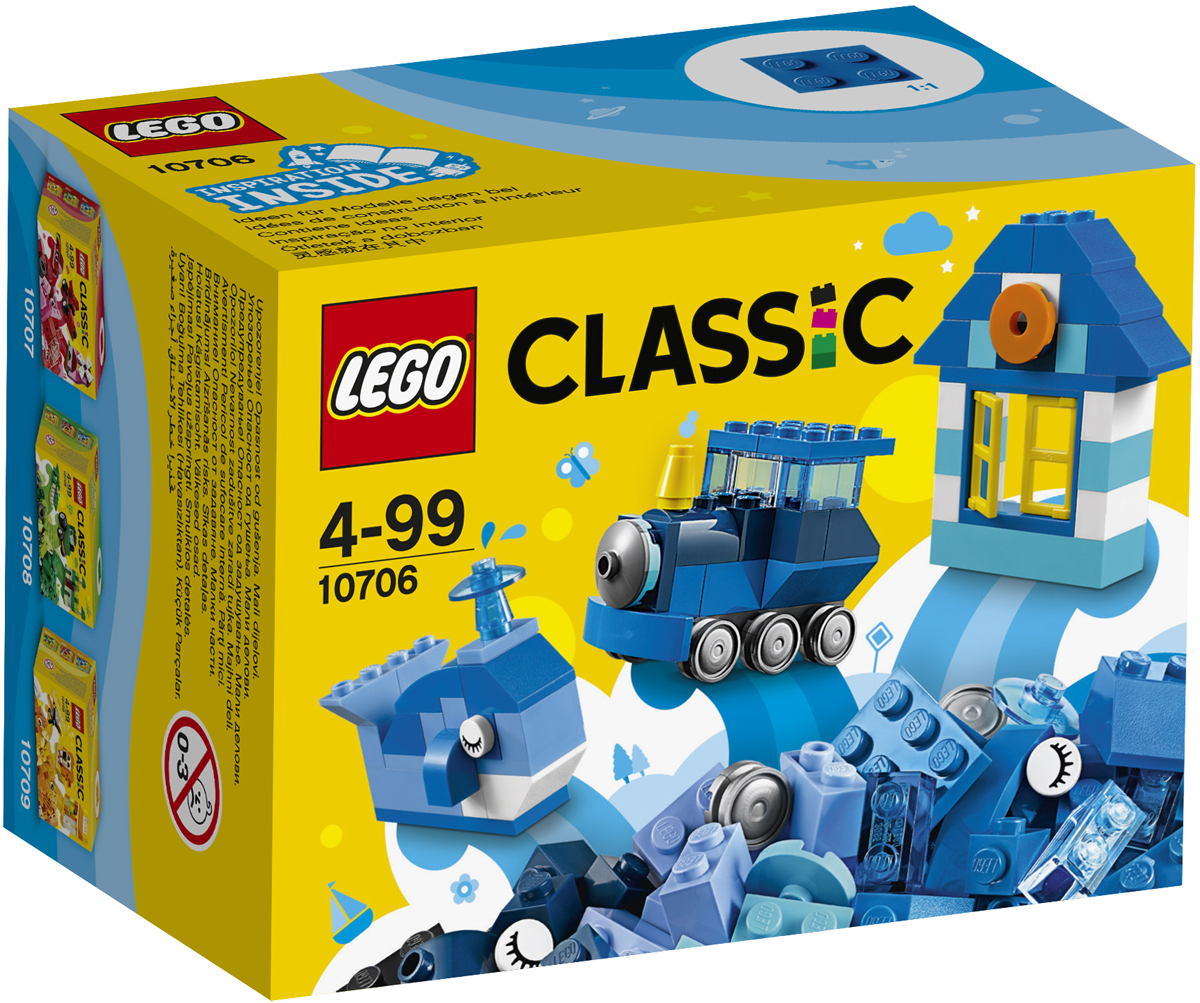 LEGO Classic Конструктор Синий набор для творчества 1070610706 LEGO Classic Конструктор Синий набор для творчества 1070610706Собирай новые модели и развивай воображение с набором LEGO Classic, который содержит элементы ярко-синего и других цветов и станет настоящим источником вдохновения. Создавай весёлых существ, уютные домики или зачарованные замки, поезда, катера, самолёты — всё, что только можно себе представить... Возможности набора безграничны! Идеи для вдохновения можно найти в прилагаемом буклете или в Интернете.