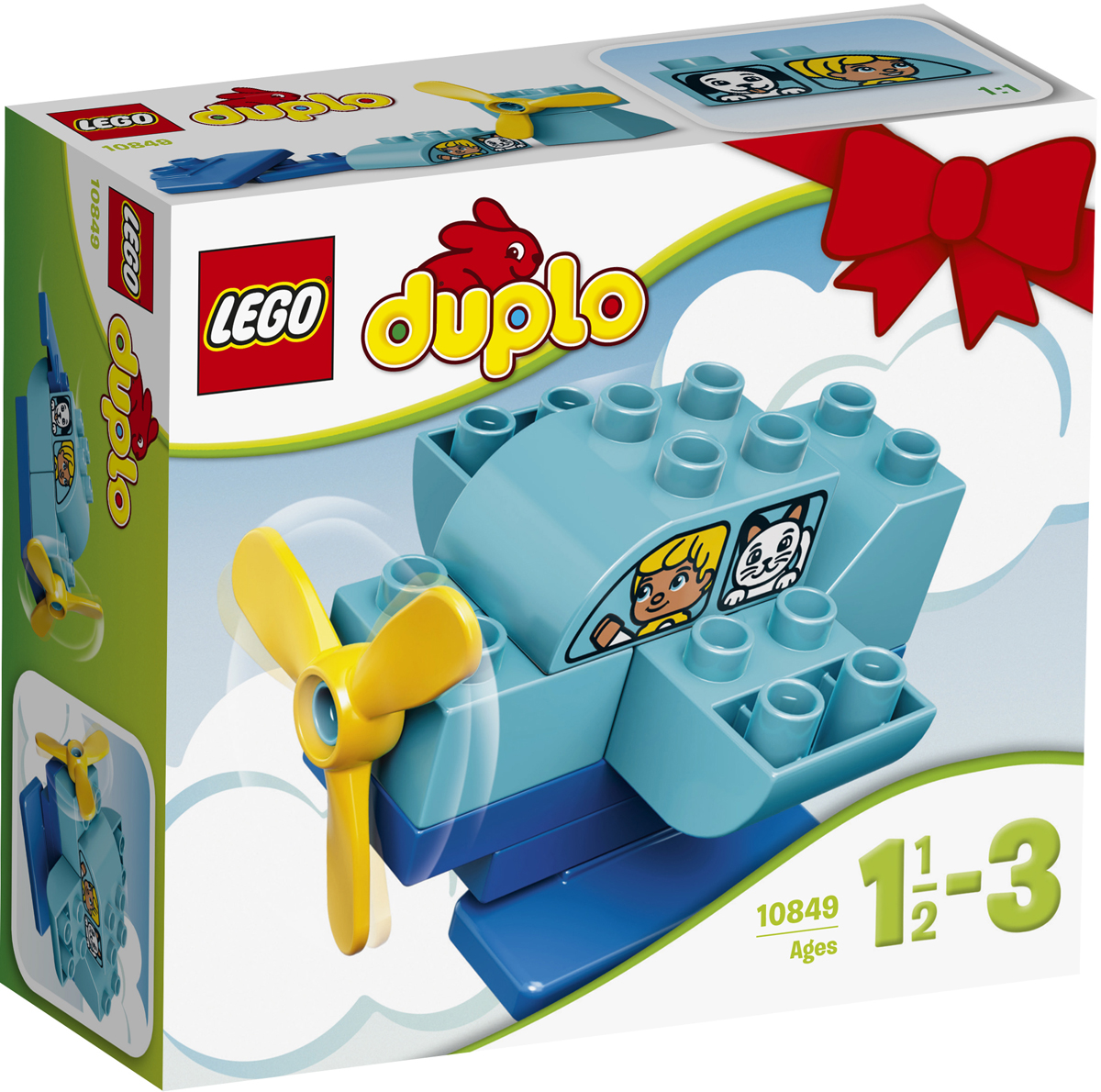 LEGO DUPLO Конструктор Мой первый самолет 1084910849 LEGO DUPLO Конструктор Мой первый самолет 1084910849Мой первый самолет LEGO DUPLO захватит воображение маленьких пилотов на целые часы. Этот легкий в сборке самолет отлично подходит для развития моторики, а кубик в виде окна c персонажами поможет детям придумать свои истории и ролевые игры. Как только самолет приземлится, его можно перестроить в лодку или вертолет! Крупные кубики LEGO DUPLO специально сконструированы так, чтобы они были безопасны и удобны для маленьких ручек. Набор включает в себя 10 разноцветных пластиковых элементов. Конструктор станет замечательным сюрпризом вашему ребенку, который будет способствовать развитию мелкой моторики рук, внимательности, усидчивости и мышления. Играя с конструктором, ребенок научится собирать детали по образцу, проводить время с пользой и удовольствием.