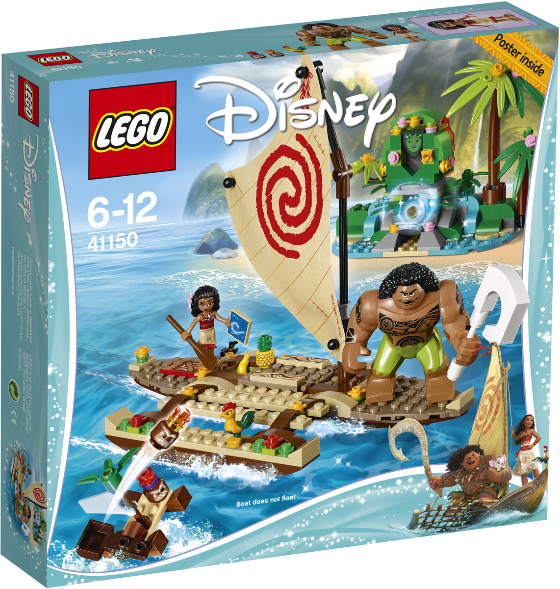 LEGO Disney Princesses Конструктор Путешествие Моаны через океан 4115041150 LEGO Disney Princesses Конструктор Путешествие Моаны через океан 4115041150Отправляйся в плаванье на лодке вместе с Моаной, её другом, полубогом Мауи, и петушком Хейхей. А пока вы неспешно плывёте по течению, ты можешь изучить карту звёздного неба и подкрепиться вкусными фруктами. Берегись подлой Какаморы, которая попытается украсть у Моаны сердце Те Фити! Пройди все испытания и помоги превратить остров в безмятежное и зелёное райское место