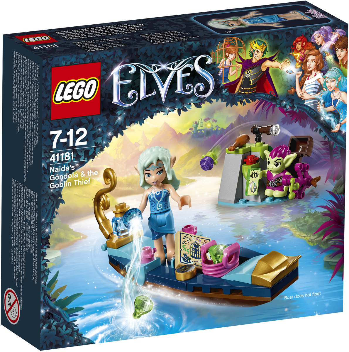 LEGO Elves Конструктор Встреча Наиды с гоблином-воришкой 4118141181 LEGO Elves Конструктор Встреча Наиды с гоблином-воришкой 4118141181Пройди на лодке по ручьям заповедного гоблинского леса с эльфом воды Наидой Сердце Реки в поисках редких ингредиентов и кристаллов! Используй карту и компас, чтобы отыскать новые интересные места на своём пути. Но что это? Гоблин Робин выследил Наиду и стреляет ядовитыми семенами из катапульты, ведь Король гоблинов хочет забрать кристаллы себе, чтобы укрепить портал зла. Помоги Наиде победить гоблина и защитить кристаллы!