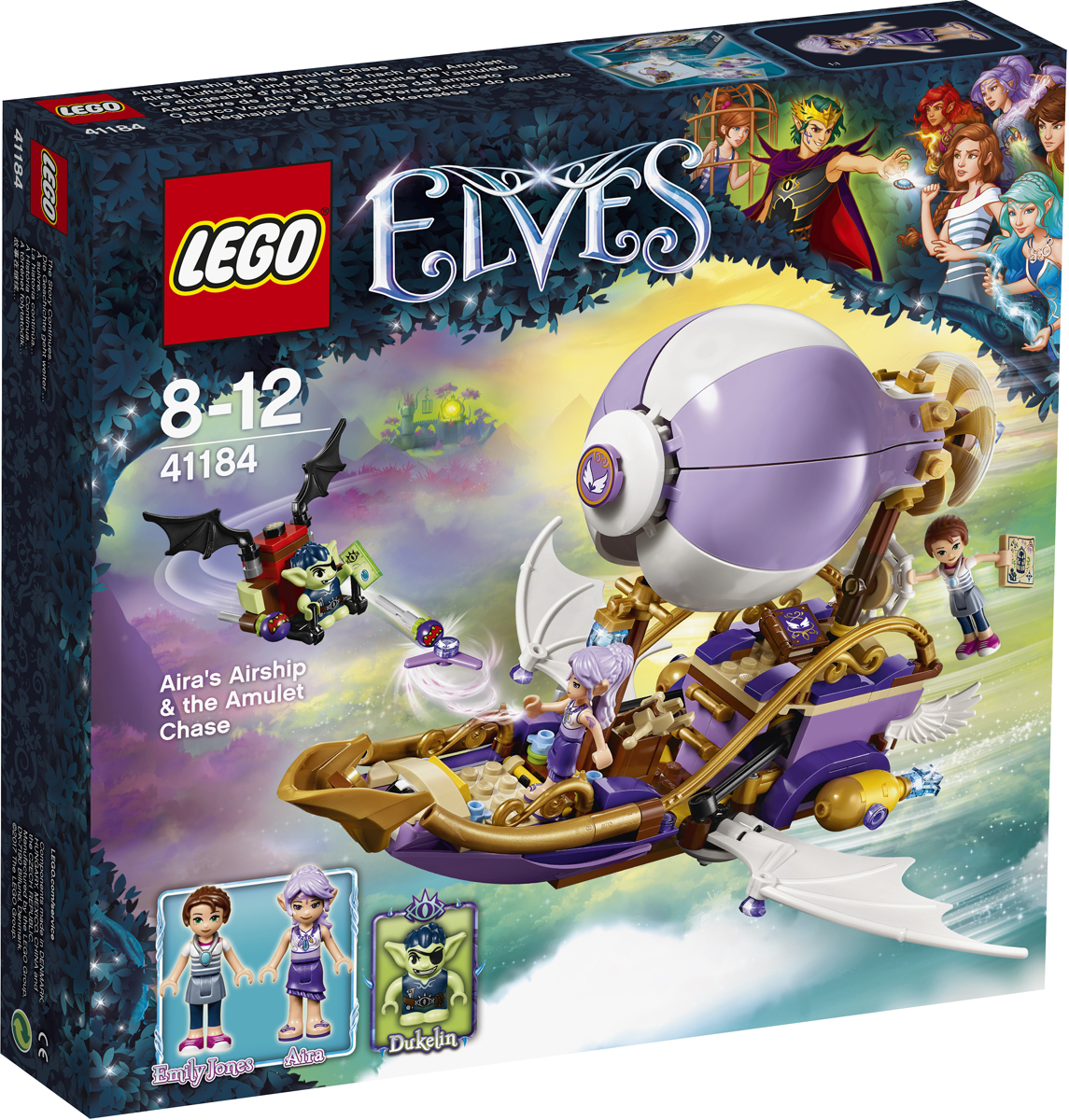 LEGO Elves Конструктор Погоня за амулетом 4118441184 LEGO Elves Конструктор Погоня за амулетом 4118441184Устрой дерзкую погоню в Эльфендейле! Гоблин Дюклин выследил Эмили Джонс, которая путешествует на воздушном корабле Эйры, и спешит за ней на гоблинском планере. О нет, Дюклин украл амулет Эмили и поспешно убегает! Используй магию ветра, которой владеет Эйра, чтобы перевести воздушный корабль в супербыстрый режим полёта и схватить гоблина до того, как он успеет передать амулет Королю Гоблинов!