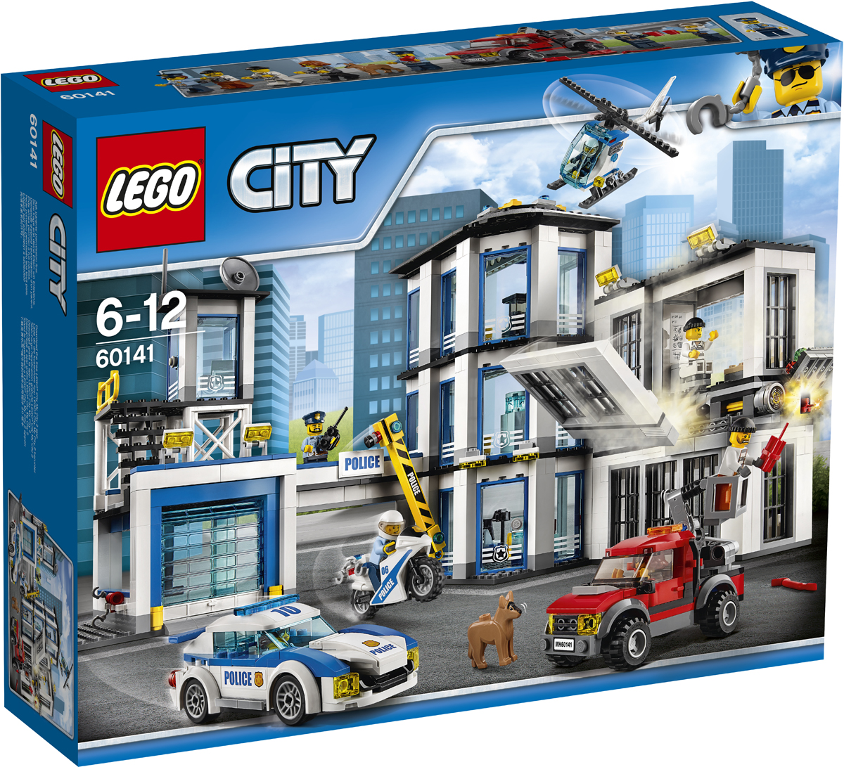 LEGO City Конструктор Полицейский участок 6014160141 LEGO City Конструктор Полицейский участок 6014160141Поднимайте полицейских по тревоге! Воры пытаются помочь своему дружку сбежать из тюрьмы, но они застали его врасплох, в туалете! Вытяните автоподъемник и положите динамит в вентиляционное отверстие, а потом бегите, пока оно не взорвалось. Держите лом наготове, чтобы воришка мог за него схватиться, и все вместе выбирайтесь оттуда! Помогите полиции на автомобиле, мотоцикле и вертолете догнать грузовик воришек и вернуть их обратно в тюрьму! Набор включает в себя 894 разноцветных пластиковых элементов. Конструктор - это один из самых увлекательных и веселых способов времяпрепровождения. Ребенок сможет часами играть с конструктором, придумывая различные ситуации и истории.
