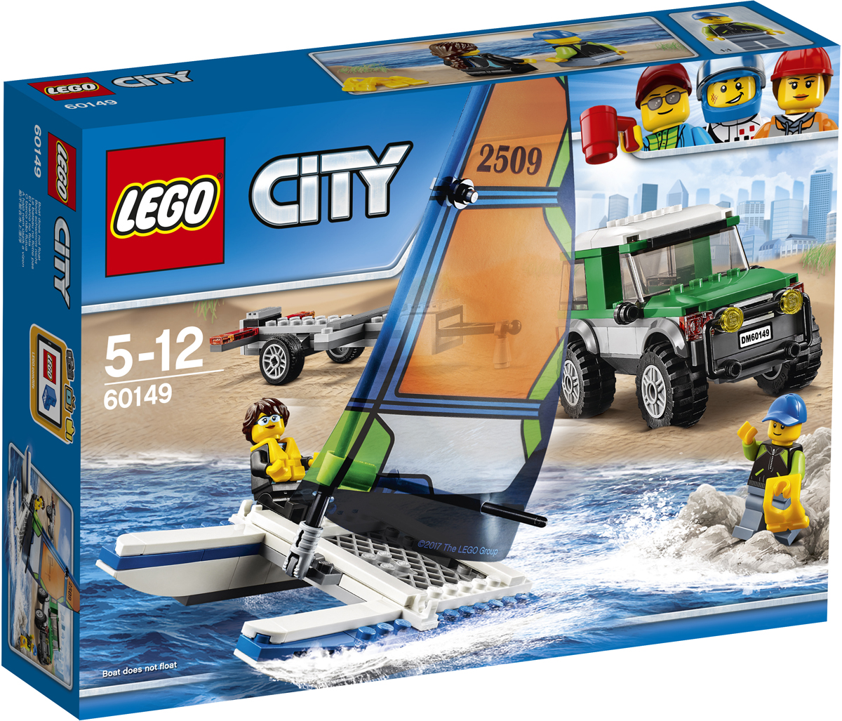 LEGO City Конструктор Внедорожник с прицепом для катамарана 6014960149 LEGO City Конструктор Внедорожник с прицепом для катамарана 6014960149Вы отправляетесь в морское путешествие, не забудьте захватить купальные принадлежности. Погрузите катамаран на прицеп, который крепится к внедорожнику. Упакуйте спасательные жилеты и направляйтесь на берег. Спустите катамаран на воду, поднимите парус и проведите веселый день на волнах. Еще одно захватывающее приключение в городе LEGO City! Набор включает в себя 198 разноцветных пластиковых элементов. Конструктор - это один из самых увлекательных и веселых способов времяпрепровождения. Ребенок сможет часами играть с конструктором, придумывая различные ситуации и истории.