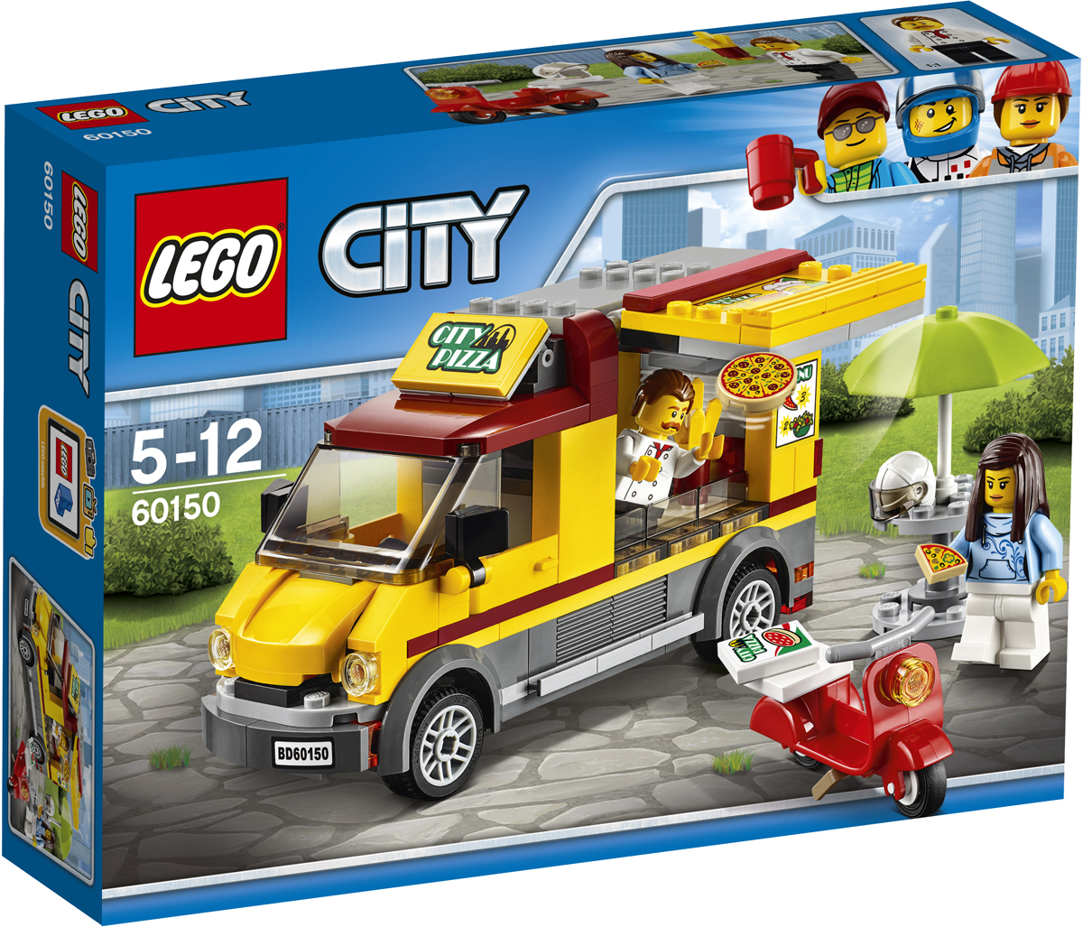 LEGO City Конструктор Фургон-пиццерия 6015060150 LEGO City Конструктор Фургон-пиццерия 6015060150Откройте фургон-пиццерию и приготовьтесь принимать заказы! Берите тесто и начинайте делать пиццу. Отрежьте кусочек и подайте его проголодавшемуся посетителю, а потом упакуйте пару свежих пицц и на скутере доставьте их клиентам. А вот и пицца, обед на столе! Набор включает в себя 249 разноцветных пластиковых элементов. Конструктор - это один из самых увлекательных и веселых способов времяпрепровождения. Ребенок сможет часами играть с конструктором, придумывая различные ситуации и истории.