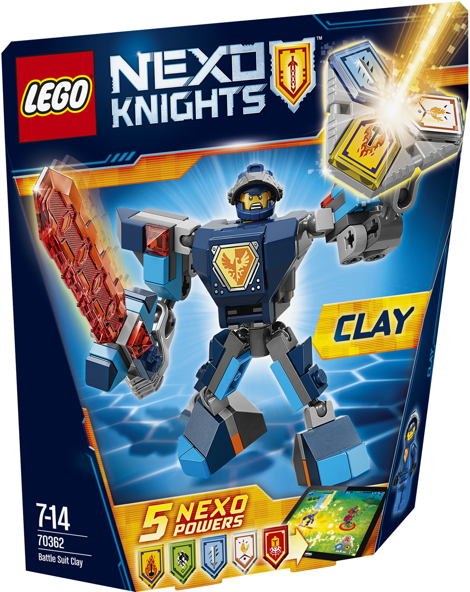 LEGO NEXO KNIGHTS Конструктор Боевые доспехи Клэя 7036270362 LEGO NEXO KNIGHTS Конструктор Боевые доспехи Клэя 7036270362Сразите своих врагов взмахами огромного меча, облачившись в полные боевые доспехи. А потом сами придумайте, как вам в одиночку победить Монстрокса и каменных монстров с помощью трех любых NEXO-Сил, которые вы объедините в уникальную комбинацию. Отсканируйте их при помощи бесплатного приложения LEGO NEXO KNIGHTS: MERLOK 2.0. Выберите одну из пяти NEXO-Сил: Титановый меч, Механический грифон, Командный голос, Огненная катастрофа и Сила птицы. Герои NEXO KNIGHTS могут контролировать собственную комбинацию NEXO-Сил только в полном боевом облачении! Набор включает в себя 79 разноцветных пластиковых элементов. Конструктор станет замечательным сюрпризом вашему ребенку, который будет способствовать развитию мелкой моторики рук, внимательности, усидчивости и мышления. Играя с конструктором, ребенок научится собирать детали по образцу, проводить время с пользой и удовольствием.