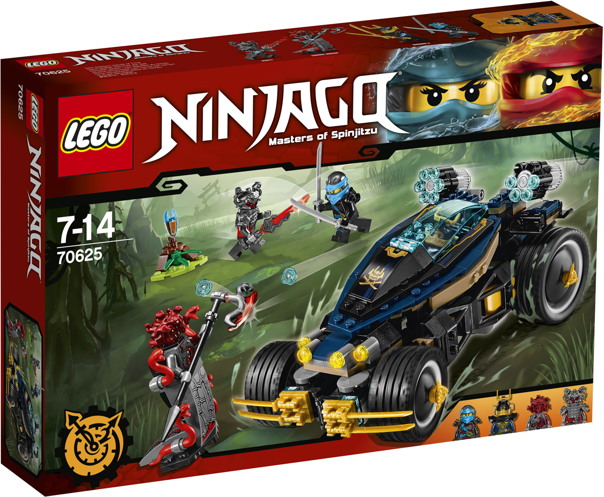 LEGO NINJAGO Конструктор Самурай VXL 7062570625 LEGO NINJAGO Конструктор Самурай VXL 7062570625Вместе с новым Самураем Х садись в «Самурай VXL», закрывай кабину и поезжай вдоль болота. Стреляй из двойных шестизарядных скоростных пушек, чтобы отразить атаки Алой армии. Потом вместе с Нией дерись врукопашную. Одержи победу над Риветтом и жутким генералом Макиа, на голове которого вместо волос растут змеи. Получи драгоценный Клинок, ускоряющий время.