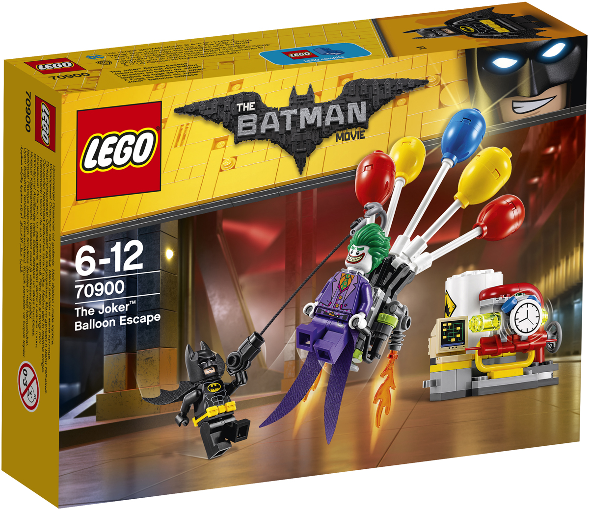LEGO Batman Movie Конструктор Побег Джокера на воздушном шаре 7090070900 LEGO Batman Movie Конструктор Побег Джокера на воздушном шаре 7090070900Джокер заложил бомбу на электростанции Готем-сити. Объедини силы с Бэтменом и схвати злоумышленника, прежде чем он взорвет электростанцию. Выбери самый безопасный способ избавиться от бомбы, но смотри в оба: Джокер собирается бежать при помощи своего рюкзака с воздушными шарами. Направь на него свою гарпунную пушку и не позволь этому ухмыляющемуся суперзлодею улизнуть.