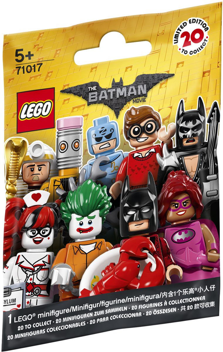 LEGO Minifigures Конструктор Хвостовоз Убийцы Крока 7101771017 LEGO Minifigures Конструктор Хвостовоз Убийцы Крока 7101771017Создай свои собственные захватывающие сцены ЛЕГО ФИЛЬМА с помощью этой удивительной коллекции минифигурок, выпущенной ограниченным тиражом, в которую входят Бэтмен — любитель лобстеров, Стиратель, Мастер Зодиак, Царь Тут, Бэтгёрл в розовом, Дик Грейсон, Касатка, Бэтмен-фея, Бэтмен в блестящем металлическом костюме, Бэтмен из Клана пещеры, Бэтмен в отпуске, Джокер в Аркхеме, Человек-Калькулятор, Красный Колпак, Комиссар Гордон, Барбара Гордон, Марч Гарриет, Мим, Кэтмен, Медсестра Харли Квин. К каждой искусно изготовленной минифигурке прилагается демонстрационная пластина и брошюра коллекционера. Какая фигурка ждет тебя в следующей закрытой упаковке?