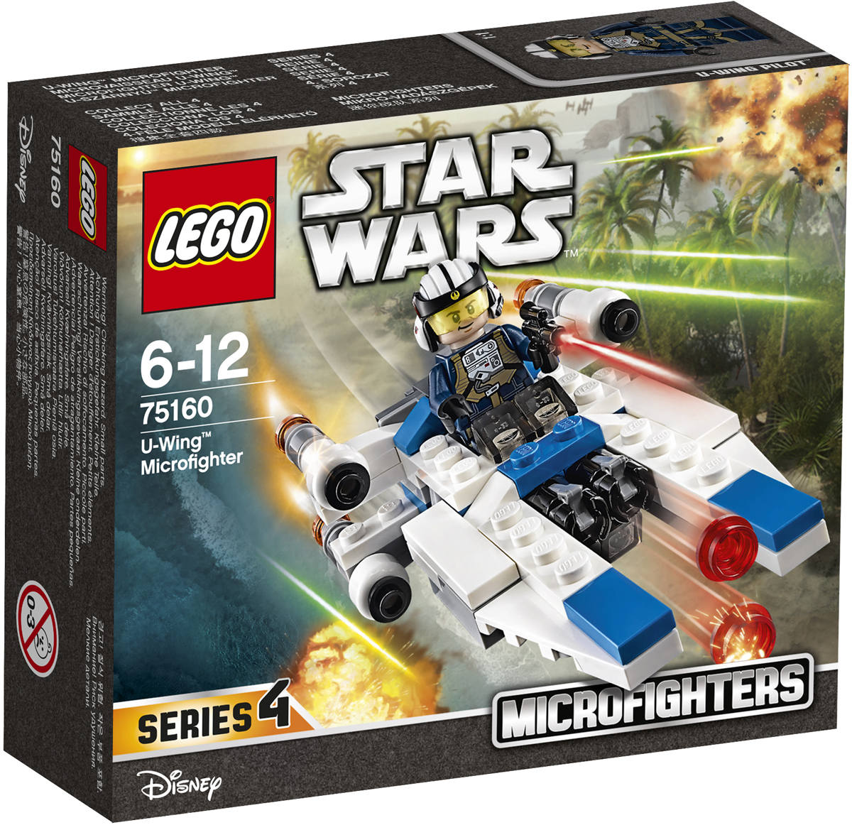 LEGO Star Wars Конструктор Микроистребитель типа U 7516075160 LEGO Star Wars Конструктор Микроистребитель типа U 7516075160Когда на тебя надвигаются войска Империи, время звать на помощь микроистребитель типа U. Сложите его крылья, зарядите оружие, посадите пилота в кабину и будьте готов отбить атаку врага! Набор включает в себя 109 разноцветных элементов и минифигурку. Конструктор - это один из самых увлекательных и веселых способов времяпрепровождения. Ребенок сможет часами играть с конструктором, придумывая различные ситуации и истории.