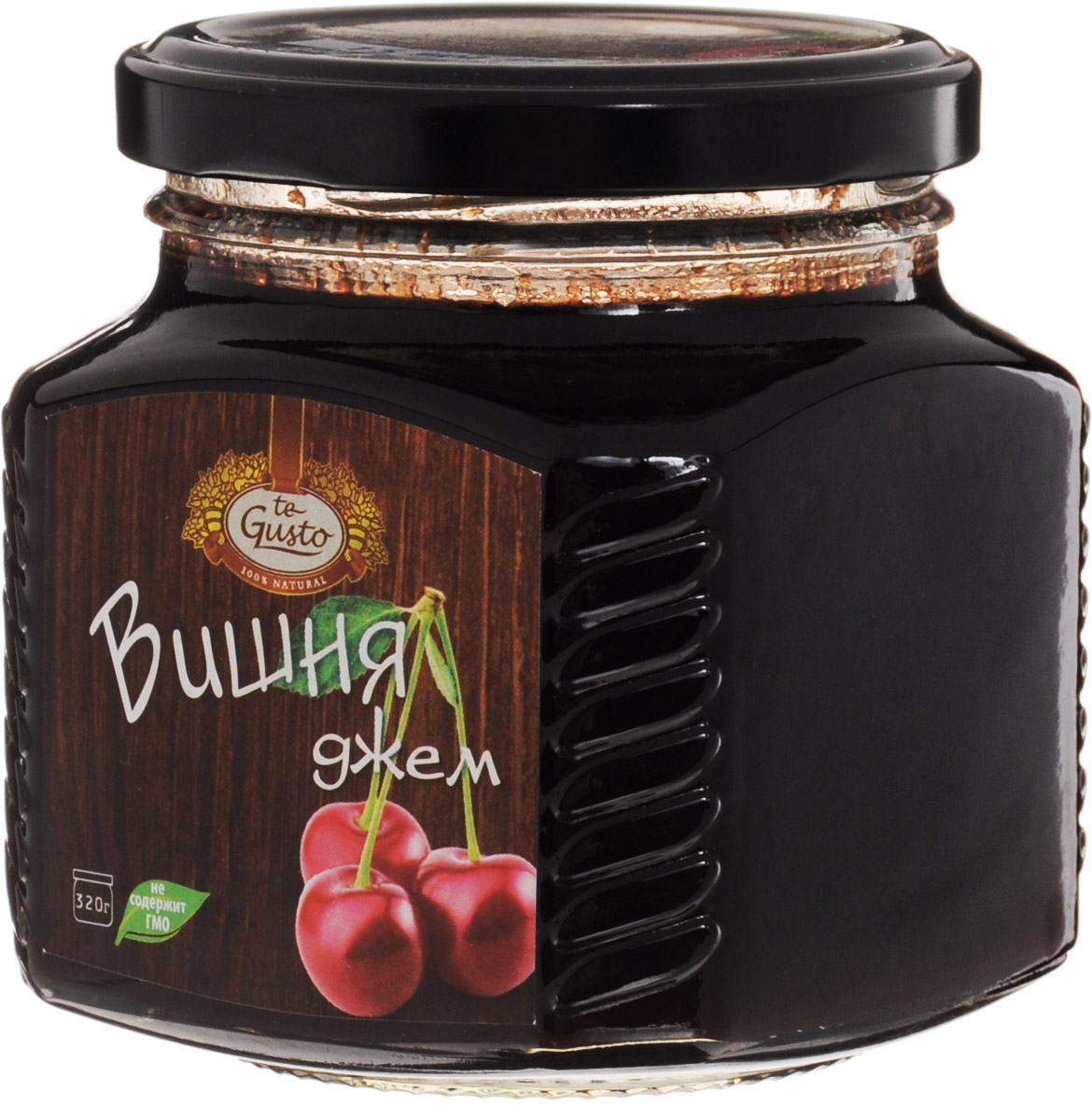te Gusto Джем из вишни, 320 г4657155301399 te Gusto Джем из вишни, 320 г4657155301399Ароматный джем te Gusto сварен из вишни, имеет желеобразную консистенцию с крупными кусочками фруктов. Для приготовления используются только свежие, тщательно отобранные плоды, созревшие в экологически чистых местах. Вишня благотворно воздействует на общее состояние организма, укрепляет иммунитет, стимулирует обменные процессы и сводит к минимуму риск развития онкологических заболеваний. Кроме того, джем обладает способностью уничтожать вредоносные бактерии и помогает при простудных заболеваниях, оказывая активное отхаркивающее действие. Пектины понижают уровень холестерина, улучшают пищеварение и нормализуют перистальтику кишечника.