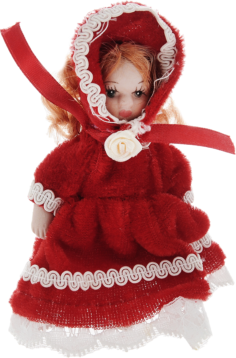 Фигурка декоративная Lovemark Кукла, цвет: красный, белый, высота 10 см24719_красный, белый Фигурка декоративная Lovemark Кукла, цвет: красный, белый, высота 10 см24719_красный, белыйФигурка декоративная Lovemark Кукла изготовлена из керамики в виде куклы с кудрявыми рыжими волосами, большими глазами и ресницами. Куколка одета в длинное бархатное платье, декорированное золотистой тесьмой и бантиком, и шапочку. Вы можете поставить фигурку в любое место, где она будет красиво смотреться и радовать глаз. Кроме того, она станет отличным сувениром для друзей и близких. А прикрепив к ней петельку, такую куколку можно подвесить на елку. Размер: 10 х 3,5 см.