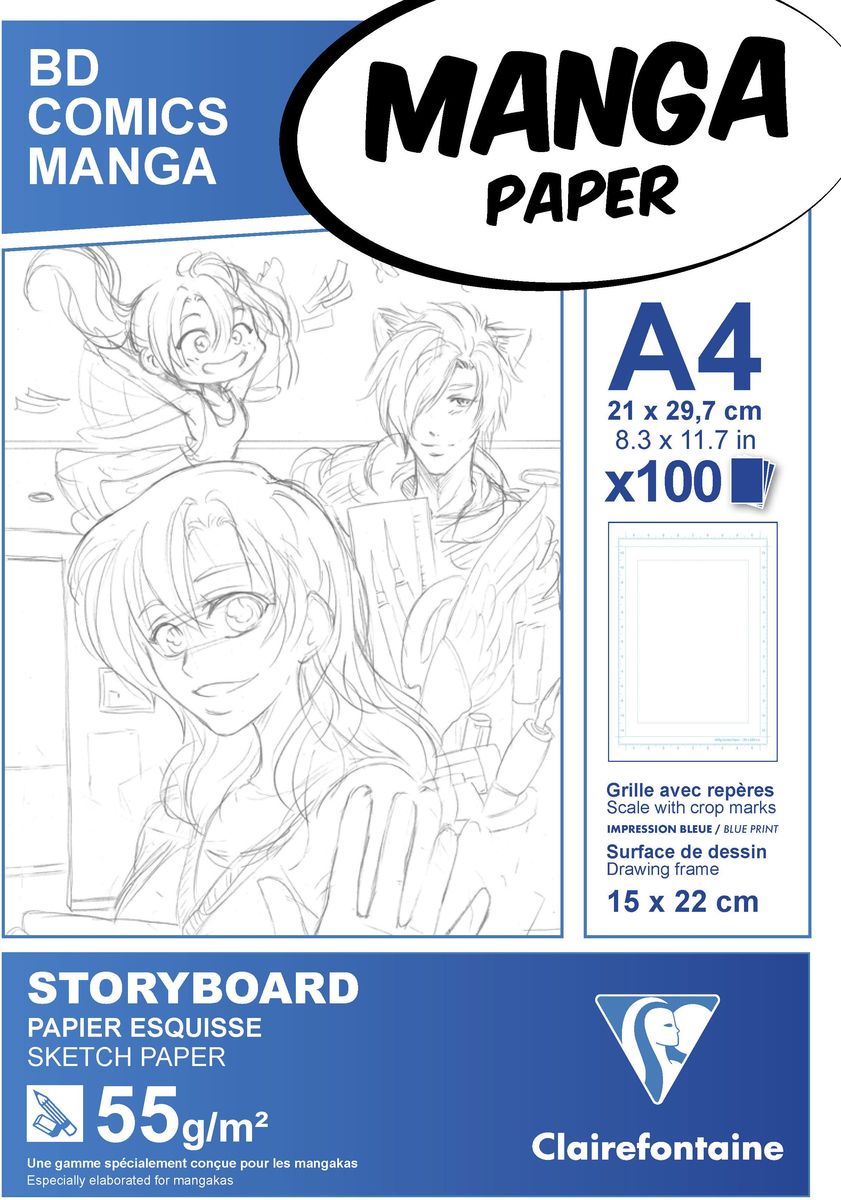 Блокнот Clairefontaine Manga, для сухих техник, формат A4, 50 листов94037С Блокнот Clairefontaine Manga, для сухих техник, формат A4, 50 листов94037СОригинальный блокнот Clairefontaine идеально подойдет для памятных записей, любимых стихов, рисунков и многого другого. Плотная обложка предохраняет листы от порчи и замятия. Такой блокнот станет забавным и практичным подарком - он не затеряется среди бумаг, и долгое время будет вызывать улыбку окружающих.