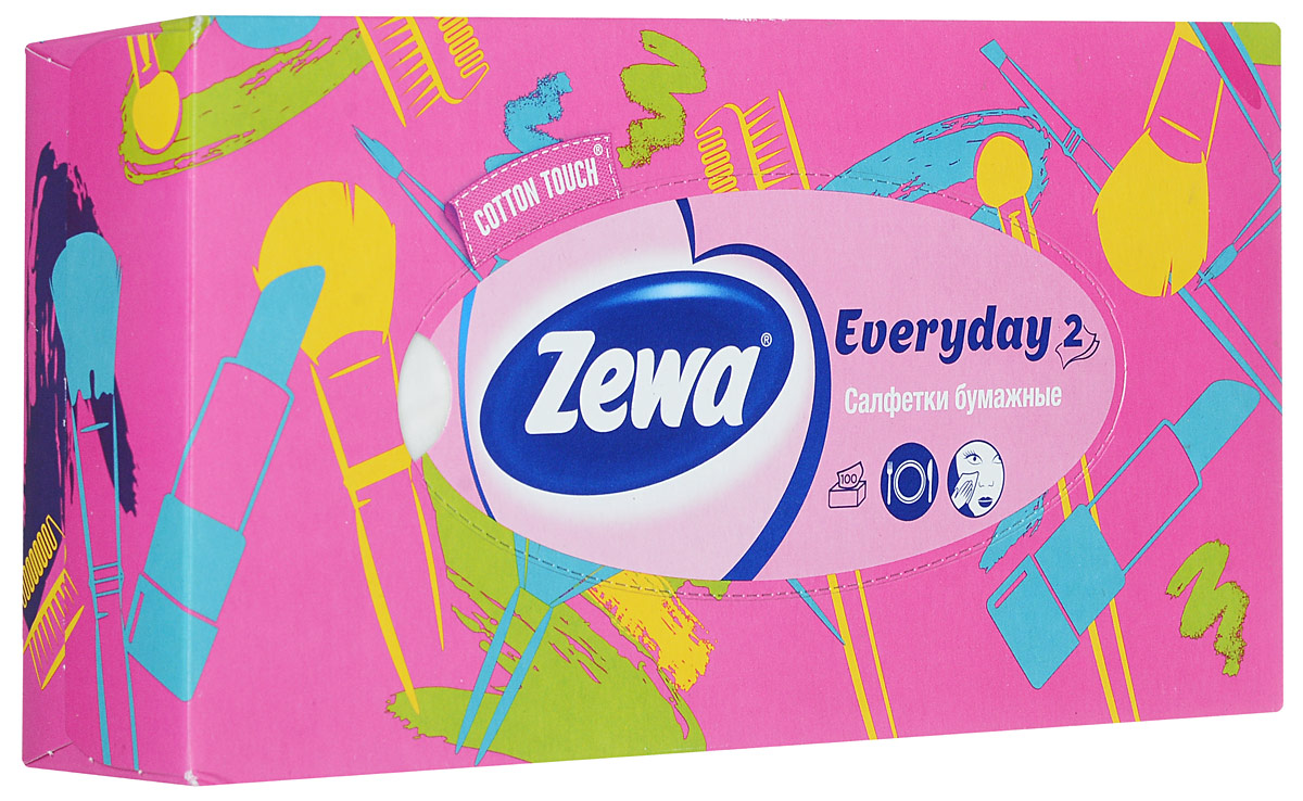 Zewa Платки косметические в коробке Everyday, 100 шт140814757_розовый,помада, кисточка Zewa Платки косметические в коробке Everyday, 100 шт140814757_розовый,помада, кисточкаZewa Платки косметические в коробке Everyday, 100 шт