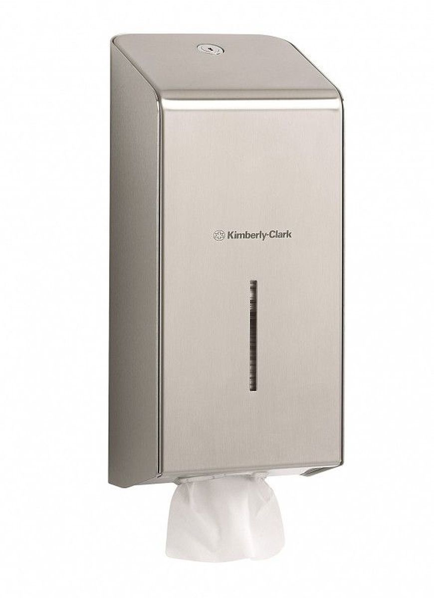 Диспенсер Kimberly-Clark Professional, для сложенной туалетной бумаги. 89728972 Диспенсер Kimberly-Clark Professional, для сложенной туалетной бумаги. 89728972Ассортимент профессиональных диспенсеров для сложенной туалетной бумаги из премиальной линейки металлических диспенсеров для туалетных комнат Kimberly-Clark Professional. Диспенсеры мотивируют сотрудников соблюдать гигиенические нормы, повышают уровень комфорта, демонстрируют заботу о персонале и помогают сократить расходы. Идеальное решение, обеспечивающее подачу сложенной туалетной бумаги по одному листу без прикосновения к диспенсеру или следующему листу в туалетных комнатах офисов и гостиниц с высокими требованиями к интерьеру. Помогает снизить риск перекрестного загрязнения и предотвратить распространение бактерий. Диспенсер имеет окно для контроля за остатком расходного материала, выполнен из 2мм нержавеющей стали с обработанными краями для большей безопасности при заправке расходных материалов. Может запираться на ключ. Формат поставки: элегантный диспенсер; надежное крепление, корпус выполнен из нержавеющей стали. Совместим с туалетной бумагой: 8035, 8036, 8408, 8409, 8508,...