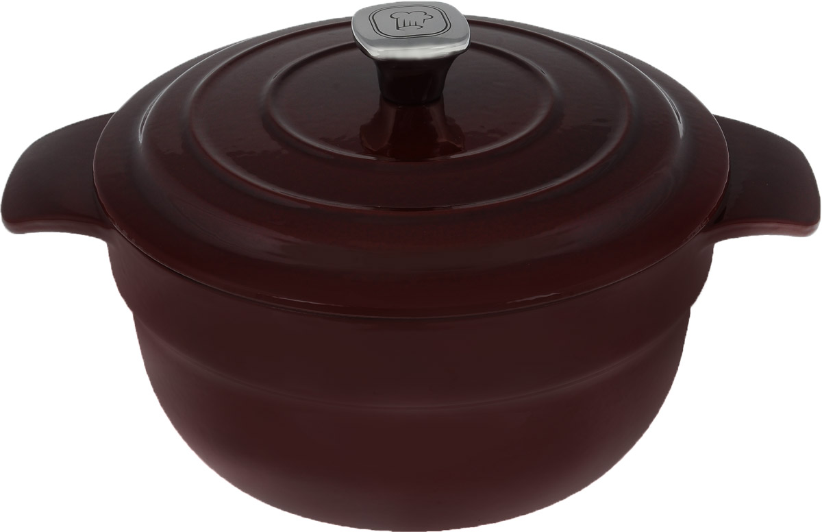 Кастрюля Rondell Noble Red с крышкой, круглая, 4,2 лRDI 704 Кастрюля Rondell Noble Red с крышкой, круглая, 4,2 лRDI 704Кастрюля Rondell Noble Red изготовлена из высококачественного чугуна. Блюда приготовленные в чугунной посуде отличаются особым вкусом, они являются более здоровыми, так как благодаря отличному сохранению температуры вы можете не жарить, а томить блюда с минимальным количеством масла (с использованием крышки). Высококачественная внутренняя и внешняя эмаль защищает вашу посуду от окисления, позволяет хранить пищу в посуде после приготовления и облегчает уход. Ручки с желобком, плавными скругленными углами и удобным наклоном обеспечивают удобство при использовании. Выпуклости на внутренней стороне крышки обеспечивают эффект орошения, сохранение натурального вкуса и питательной ценности блюд. Воплощайте свои фантазии вместе с кастрюлей Rondell. Такая кастрюля - это идеальный подарок для современных хозяек, которые следят за своим здоровьем и здоровьем своей семьи. В комплект входит буклет с рецептами от шеф-повара. ...