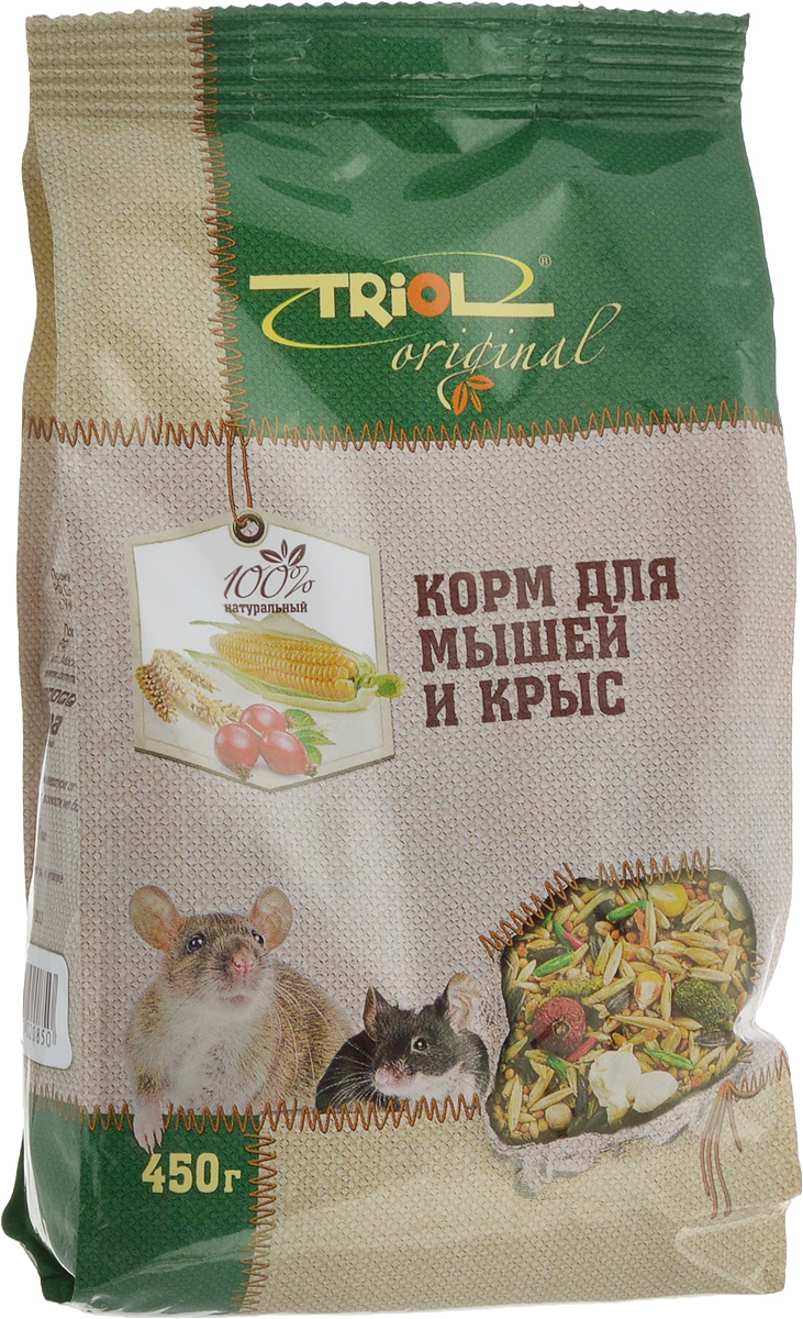 Корм для мышей и крыс Triol Original, 450 гTF-00700 Корм для мышей и крыс Triol Original, 450 гTF-00700Корм для мышей и крыс Triol Original - полнорационный корм, разработанный специально для питания мышей и крыс. Содержит только натуральные компоненты. Корм имеет разнообразный состав, включающий овощи, зерновые культуры, семена, сушеные фрукты. Витамины в составе корма не только обеспечивают необходимые для здоровья компоненты, но и стимулируют прекрасный аппетит и интерес к корму. Оригинальная рецептура учитывает пищевые потребности вашего питомца. Сбалансированный и разнообразный состав удовлетворяет вкусовым предпочтениям и укрепляет здоровье. Товар сертифицирован.