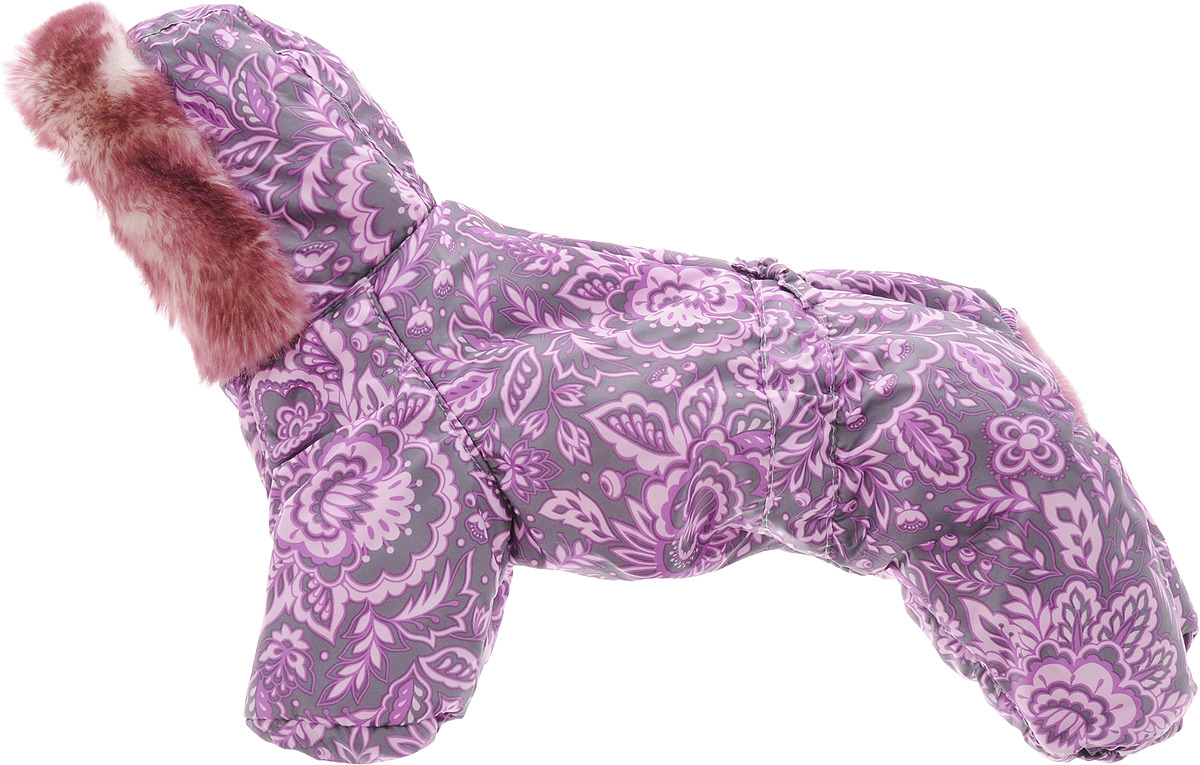 Комбинезон для собак Dogmoda Winter, зимний, для девочки, цвет: фиолетовый, серый. Размер 2 (M)DM-150335-2_серый, фиолетовый, розовый Комбинезон для собак Dogmoda Winter, зимний, для девочки, цвет: фиолетовый, серый. Размер 2 (M)DM-150335-2_серый, фиолетовый, розовыйЗимний комбинезон для собак Dogmoda Winter отлично подойдет для прогулок в зимнее время года. Комбинезон изготовлен из полиэстера, защищающего от ветра и снега, с утеплителем из синтепона, который сохранит тепло даже в сильные морозы, а на подкладке используется мягкий материал, который обеспечивает отличный воздухообмен. Комбинезон с капюшоном застегивается на кнопки, благодаря чему его легко надевать и снимать. Капюшон украшен искусственным мехом и не отстегивается. Низ рукавов и брючин оснащен внутренними резинками, которые мягко обхватывают лапки, не позволяя просачиваться холодному воздуху. На пояснице комбинезон затягивается на шнурок-кулиску. Благодаря такому комбинезону простуда не грозит вашему питомцу.