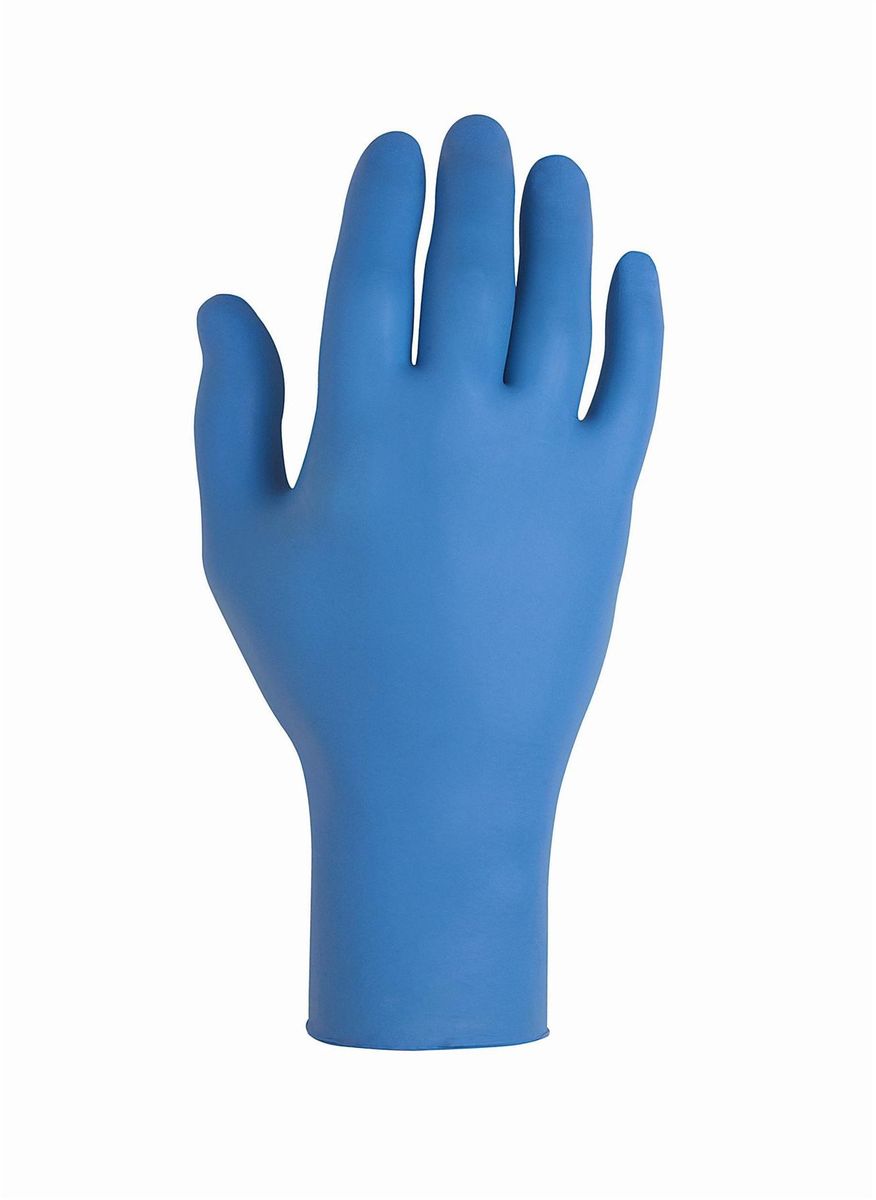 Перчатки хозяйственные Kleenguard G10 FleX, цвет: голубой. Размер 6. 3851838518 Перчатки хозяйственные Kleenguard G10 FleX, цвет: голубой. Размер 6. 3851838518Ассортимент нитриловых защитных перчаток общего применения. Универсальные тонкие нитриловые перчатки - идеальное решение, обеспечивающее защиту СИЗ категории I (CE Simple) в автомобильной промышленности, в машиностроении, при работах на складах, выполнении инженерно-технических работ, очистки, в пищевой промышленности и на предприятиях общественное питания. Прочные и эргономичные перчатки с улучшенным захватом и повышенной тактильной чувствительностью для работ с мелкими деталями. Рекомендованы к использованию в пищевой промышленности или HoReCa. Формат поставки: перчатки с универсальным дизайном для обеих рук; толщина 0,06 мм; не содержат присыпку и латекс; усиленная манжета для дополнительной прочности, рельефная поверхность пальцев для лучшего захвата; широкий ассортимент размеров - от XS до XL - обеспечивает комфортное ношение. Размеры: 38518 - XS (6) 38519 - S (7) 38520 - M (8) 38521 - L (9) 38522 - XL (10)