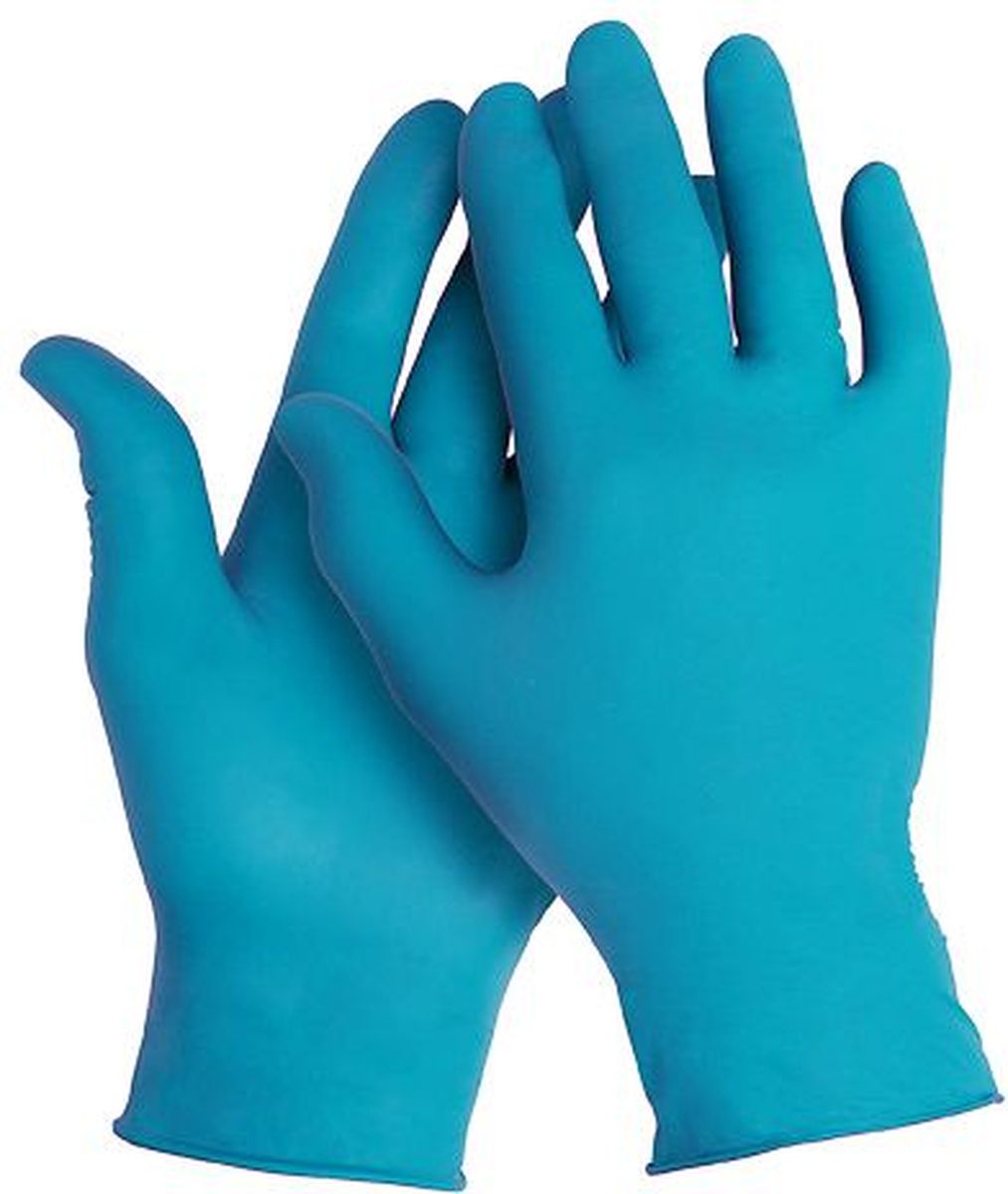Перчатки хозяйственные Kleenguard G10 Blue Nitrile, цвет: голубой. Размер 6. 5737057370 Перчатки хозяйственные Kleenguard G10 Blue Nitrile, цвет: голубой. Размер 6. 5737057370Ассортимент нитриловых защитных перчаток общего применения. Прочные тонкие нитриловые перчатки - идеальное решение, обеспечивающее защиту СИЗ категории I (CE Simple) в автомобильной промышленности, в машиностроении, при работах на складах, выполнении инженерно-технических работ, очистки, в пищевой промышленности и на предприятиях общественное питания. Прочные и эргономичные перчатки с улучшенным захватом и повышенной тактильной чувствительностью для работ с мелкими деталями. Могут быть использованы в пищевой промышленности или HoReCa. Формат поставки: перчатки с универсальным дизайном для обеих рук; толщина 0,12 мм; не содержат присыпку и латекс; усиленная манжета для дополнительной прочности, рельефная поверхность пальцев для лучшего захвата; широкий ассортимент размеров - от XS до XL - обеспечивает комфортное ношение. Размеры: 57370 - XS (6) 57371 - S (7) 57372 - M (8) 57373 - L (9) 57374 - XL (10)