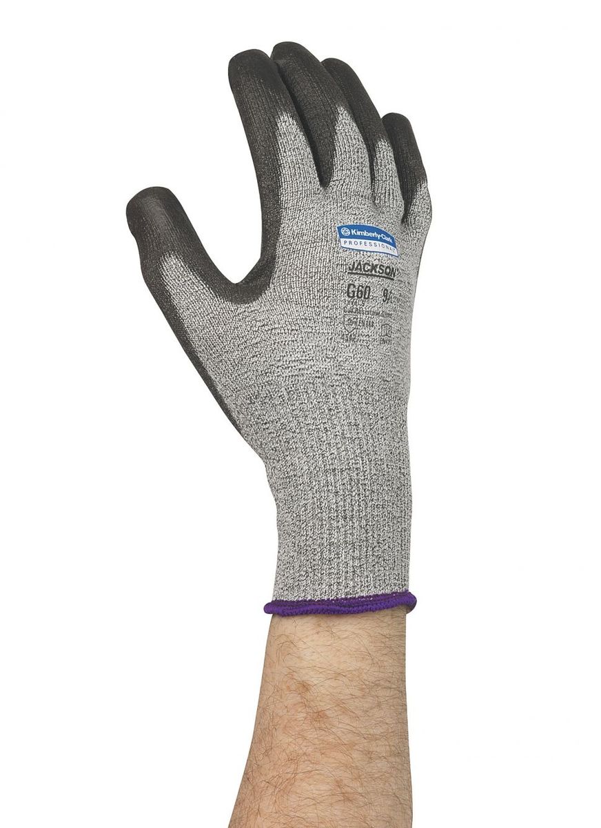 Перчатки хозяйственные Jackson Safety G60, цвет: серый. Размер 11. 9823998239 Перчатки хозяйственные Jackson Safety G60, цвет: серый. Размер 11. 9823998239Ассортимент экономичных и долговечных защитных перчаток и нарукавников для условий работы, при которых существует риск порезов или защемления рук и предплечий работника. Идеальное решение для участков металлообработки, работ со стеклом, картоном или острыми краями деталей, сборочных операций в автомобилестроении. Нитриловое покрытие гарантирует превосходный захват поверхностей. СИЗ категории II (CE Intermediate), 3-й уровень защиты от порезов, 3-й уровень стойкости к истиранию, 1-й уровень защиты от термического воздействия (согласно EN 388); 2-й уровень защиты от порезов за счет смешанной подкладки из материала Kevlar®. Формат поставки: пара не содержащих латекс перчаток; индивидуальный дизайн для левой и правой руки; возможность стирки, пять размеров с цветовой кодировкой манжет. Размер: 98235 - S (7) 98236 - M (8) 98237 - L (9) 98238 - XL (10) 98239 - XXL (11)