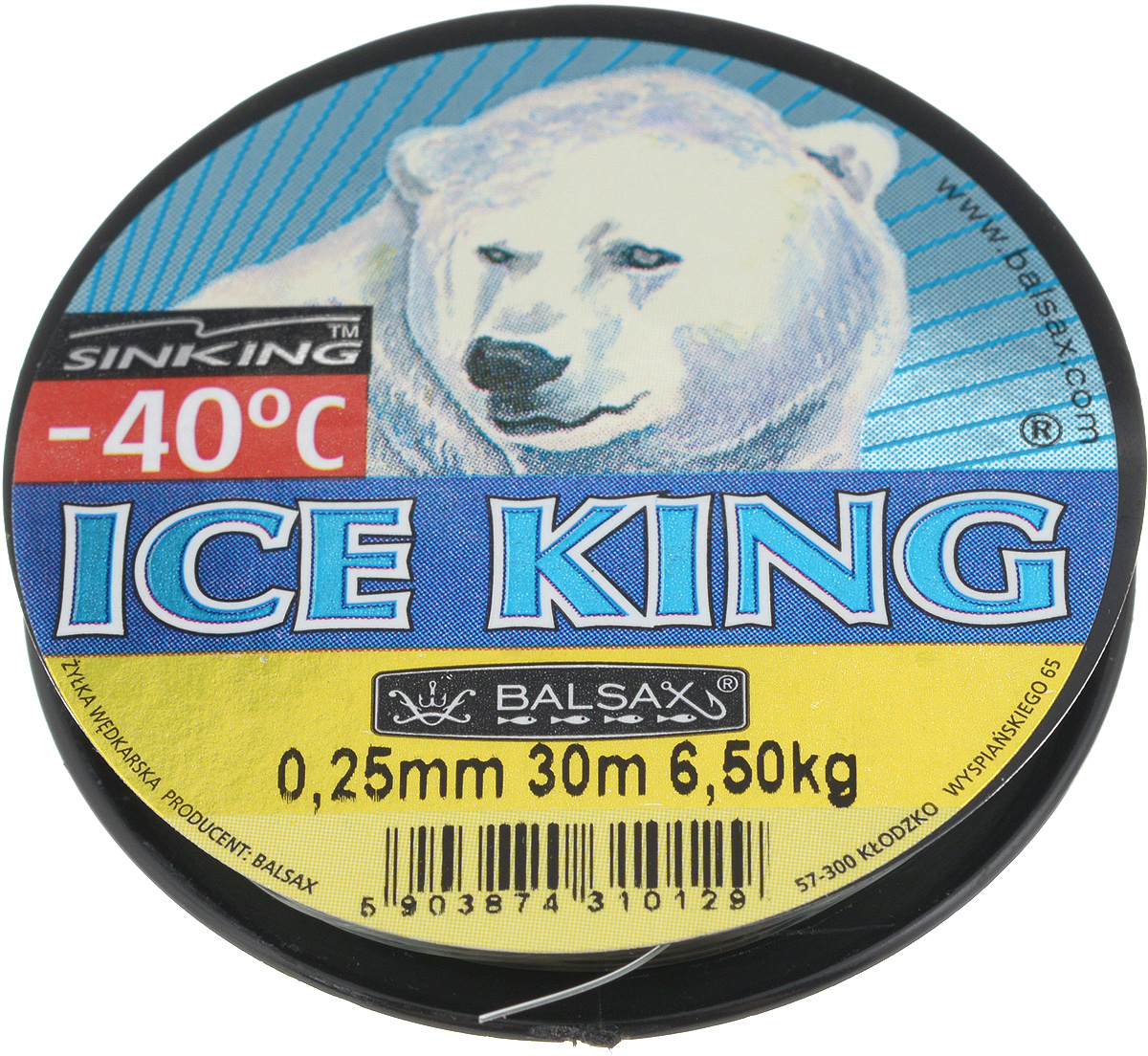 Леска зимняя Balsax Ice King, 30 м, 0,25 мм, 6,5 кг310-08025 Леска зимняя Balsax Ice King, 30 м, 0,25 мм, 6,5 кг310-08025Леска Balsax Ice King изготовлена из 100% нейлона и очень хорошо выдерживает низкие температуры. Даже в самом холодном климате, при температуре вплоть до -40°C, она сохраняет свои свойства практически без изменений, в то время как традиционные лески становятся менее эластичными и теряют прочность. Поверхность лески обработана таким образом, что она не обмерзает и отлично подходит для подледного лова. Прочна в местах вязки узлов даже при минимальном диаметре.