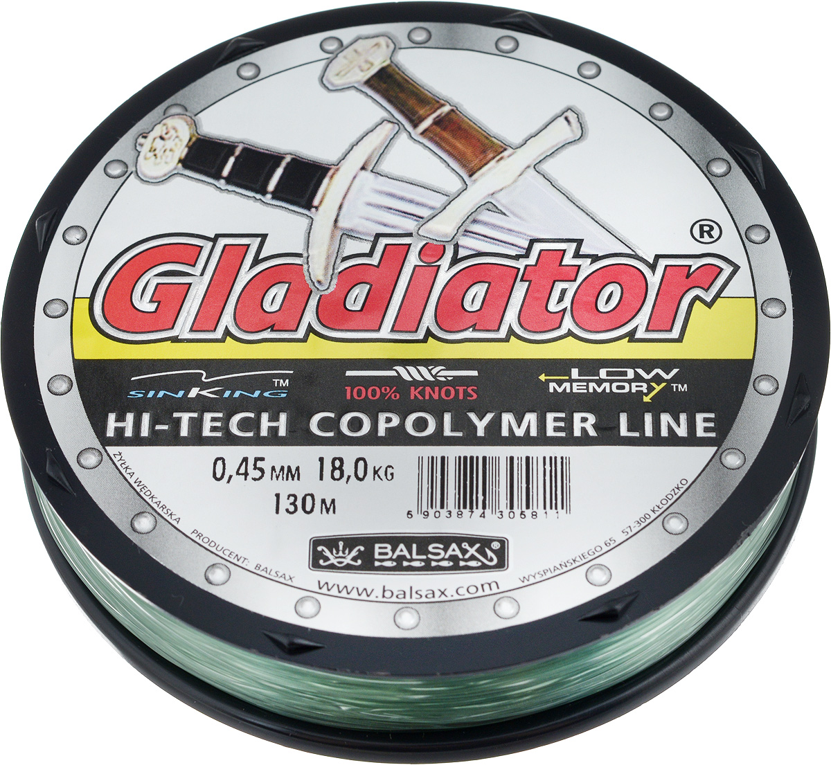 Леска Balsax Gladiator, 130 м, 0,45 мм, 18 кг308-05045 Леска Balsax Gladiator, 130 м, 0,45 мм, 18 кг308-05045Balsax Gladiator - это леска, которую рекомендуют рыболовам, предпочитающим экстремальные способы рыбной ловли. Она очень крепкая и прочная в местах вязки узлов. Зеленый цвет отлично ее маскирует, особенно среди тростника или водорослей. Balsax Gladiator - профессиональная леска, которая увеличивает шансы поймать рекордно большую рыбу.