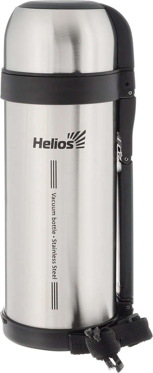 Термос Helios HS TM-003, 1,8 л128962 Термос Helios HS TM-003, 1,8 л128962Универсальный термос Helios HS TM-003 оснащен широким горлом и двойными стенками с вакуумной изоляцией, которая позволяет сохранять напитки горячими и холодными длительное время. Конструкция пробки позволяет использовать термос как для напитков, так и для первых и вторых блюд. Кнопочный клапан на пробке дает возможность при наливании не открывать термос целиком для сохранения температуры содержимого. Термос имеет складную ручку для удобства наливания содержимого, также в комплекте наплечный ремень для транспортировки и инструкция по эксплуатации. Крышка может послужить вместительной чашей. Диаметр горлышка: 7,5 см. Диаметр основания термоса: 11 см. Высота термоса: 32 см.