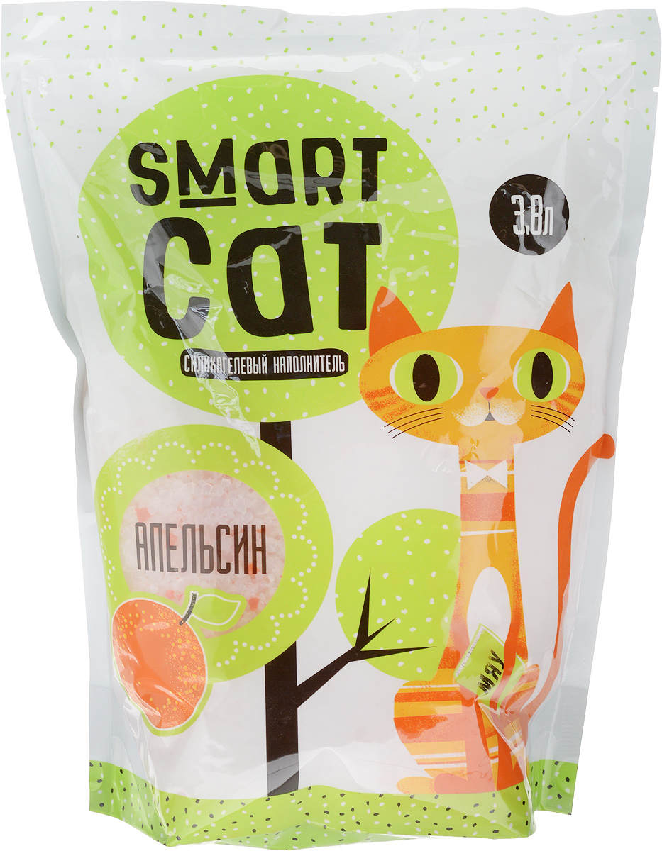Наполнитель для кошачьих туалетов Smart Cat, силикагелевый, с ароматом апельсина, 3,8 л24579 Наполнитель для кошачьих туалетов Smart Cat, силикагелевый, с ароматом апельсина, 3,8 л24579Силикагелевый наполнитель Smart Cat представляет собой мелкие белоснежные гранулы, изготовленные из сухого геля поликремниевой кислоты. Такой состав обладает прекрасной способностью впитывать жидкость, а также мгновенно поглощать и удерживать туалетные запахи. Наполнитель Smart Cat не вызывает у питомцев аллергических реакций, не поднимает пыль при использовании и не прилипает к нежным кошачьим лапкам и длинной шерсти, а значит, не разносится по окружающей туалет территории. Использованный наполнитель из силикагеля удаляется из кошачьего лотка специальным совочком и утилизируется в мусорное ведро (его нельзя выбрасывать в унитаз). Наполнитель Smart Cat заботится о чистоте вашего дома и комфорте питомца! Товар сертифицирован.
