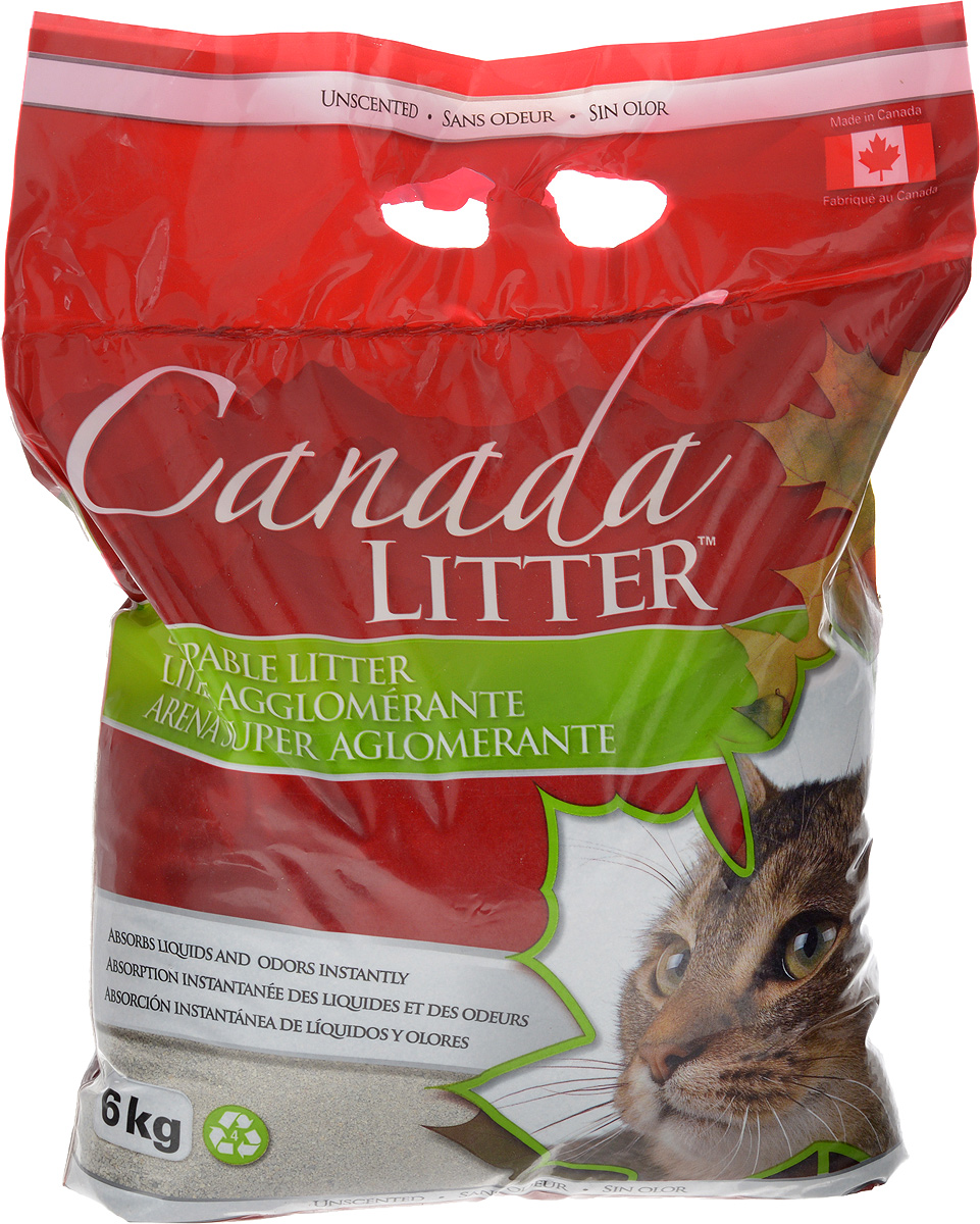 Наполнитель для кошачьих туалетов Canada Litter Запах на замке, комкующийся, без запаха, 6 кг24513 Наполнитель для кошачьих туалетов Canada Litter Запах на замке, комкующийся, без запаха, 6 кг24513Комкующийся наполнитель Canada Litter Запах на замке - канадский наполнитель супер-премиум класса, изготовленный из натриевого бентонита. Преимущества наполнителя Canada Litter Запах на замке: - впитывает 350% влаги (в 3,5 раза больше собственного веса), - специальные гранулы напоминают кошке ее естественную среду, - обладает высокой впитывающей и комкующей способностью, - бентонит - высококачественная глина, которая быстро поглощает запахи, легко комкуется в большие твердые комочки и весьма экономична в расходовании. Товар сертифицирован.