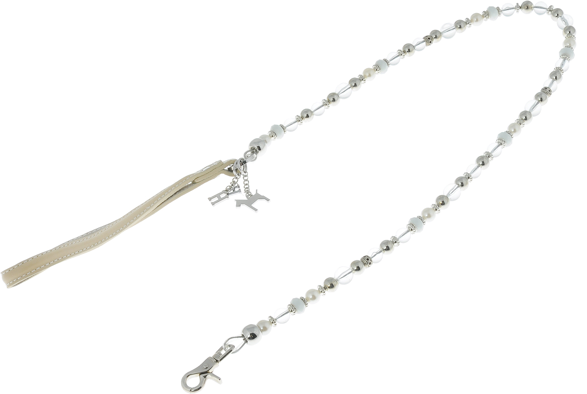 Поводок для собак Happy House Beads, цвет: песочный, длина 105 см6801-1 Поводок для собак Happy House Beads, цвет: песочный, длина 105 см6801-1Поводок для собак Happy House Beads станет изысканным аксессуаром для вашей собачки. Поводок выполнен в виде нити, декорированной бусинами, камнями и искусственными жемчужинами. Утолщенная леска с металлической проволокой внутри обеспечивает прочность изделия. Ручка поводка изготовлена из натуральной кожи и дополнена подвесками. Поводок пристегивается к ошейнику с помощью металлического карабина. Поводок отличается не только исключительной надежностью и удобством, но и ярким дизайном.
