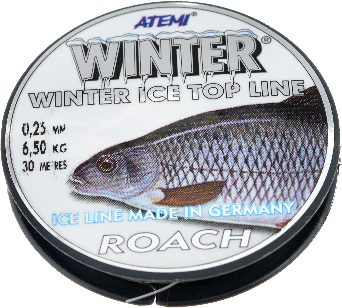 Леска зимняя Atemi Winter Roach, 30 м, 0,25 мм, 6,5 кг2072-025 Леска зимняя Atemi Winter Roach, 30 м, 0,25 мм, 6,5 кг2072-025Леска Atemi Winter Roach, изготовленная из 100% нейлона, очень хорошо выдерживает низкие температуры и идеальна для ловли плотвы. Даже в самом холодном климате она сохраняет свои свойства практически без изменений, в то время как традиционные лески становятся менее эластичными и теряют прочность. Поверхность лески обработана таким образом, что она не обмерзает и отлично подходит для подледного лова.