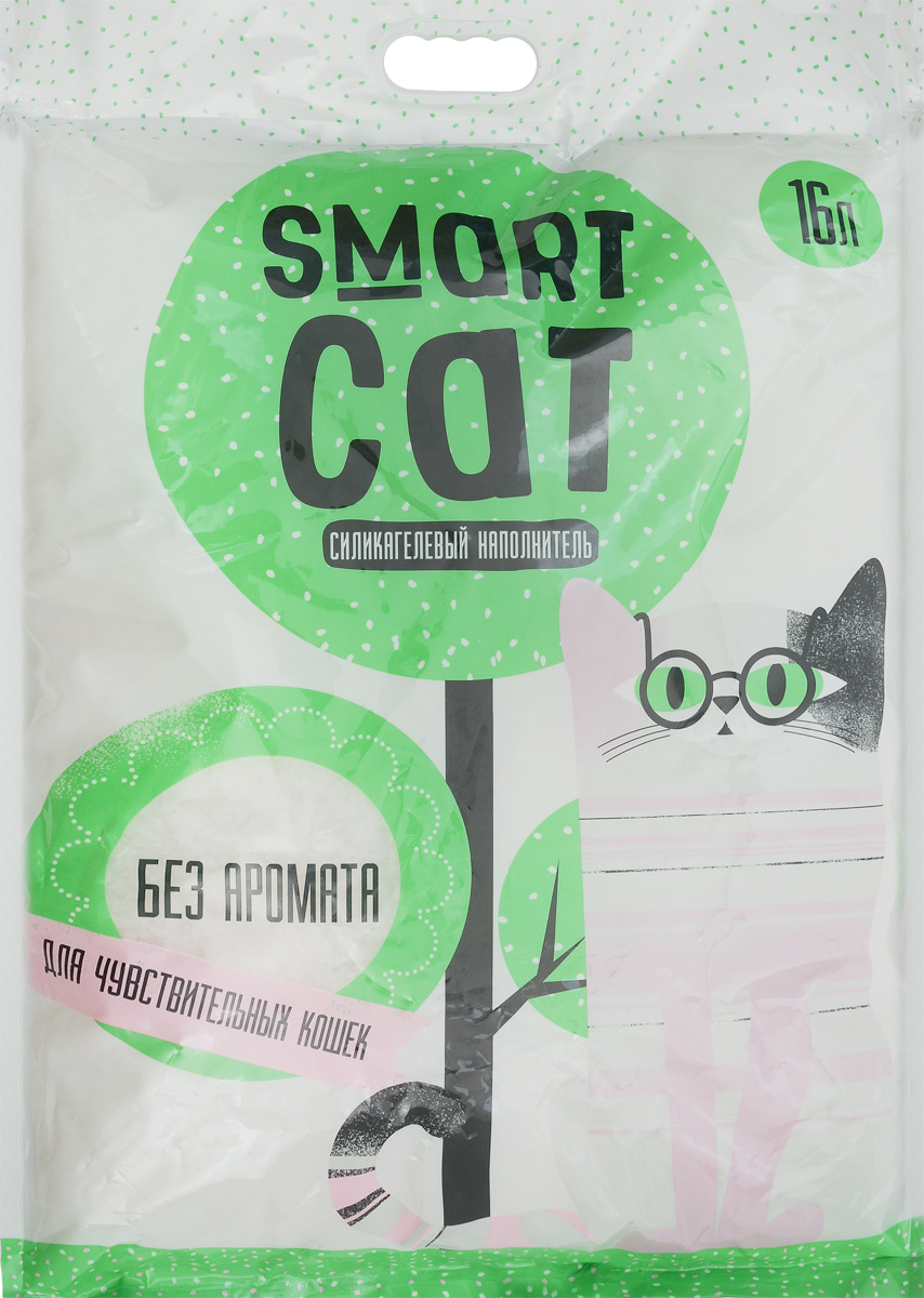 Наполнитель для кошачьих туалетов Smart Cat, силикагелевый, для чувствительных кошек, без аромата, 16 л24573 Наполнитель для кошачьих туалетов Smart Cat, силикагелевый, для чувствительных кошек, без аромата, 16 л24573Силикагелевый наполнитель Smart Cat представляет собой мелкие белоснежные гранулы, изготовленные из сухого геля поликремниевой кислоты. Такой состав обладает прекрасной способностью впитывать жидкость, а также мгновенно поглощать и удерживать туалетные запахи. Наполнитель Smart Cat не вызывает у питомцев аллергических реакций, не поднимает пыль при использовании и не прилипает к нежным кошачьим лапкам и длинной шерсти, а значит, не разносится по окружающей туалет территории. Использованный наполнитель из силикагеля удаляется из кошачьего лотка специальным совочком и утилизируется в мусорное ведро (его нельзя выбрасывать в унитаз). Специальная формула без запаха разработана специально для кошек с особо чувствительным обонянием. Наполнитель Smart Cat заботится о чистоте вашего дома и комфорте питомца! Товар сертифицирован.