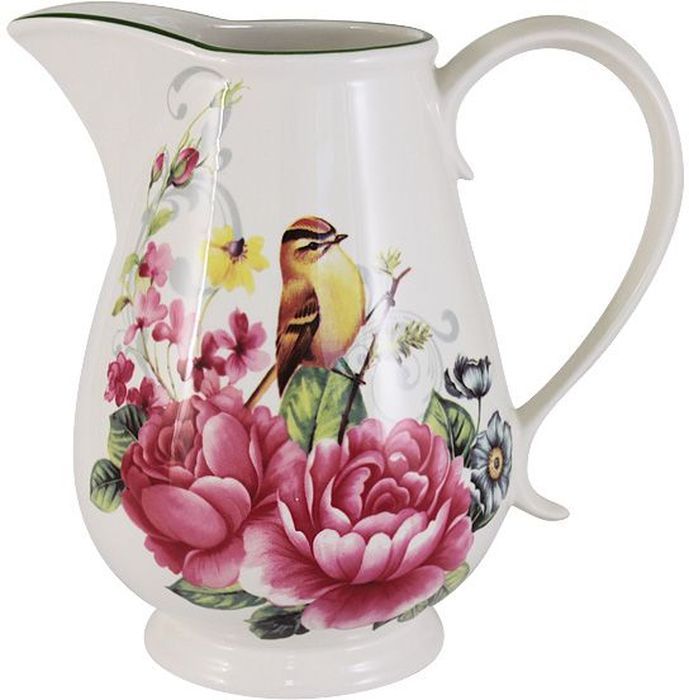 Кувшин Imari Цветы и птицы, 1,0 л. IM15020-A2210ALIM15020-A2210AL Кувшин Imari Цветы и птицы, 1,0 л. IM15020-A2210ALIM15020-A2210ALКувшин 1,0л Цветы и птицы IMARI производит широкий ассортимент посуды из высококачественной керамики, основным ингредиентом которой является твердый доломит, поэтому все керамические изделия IMARI - легкие, белоснежные, прочные и устойчивы к высоким температурам. Высокое качество изделий достигается не только благодаря использованию особого сырья и новейших технологий и оборудования при изготовлении посуды, но также благодаря строгому контролю на всех этапах производственного процесса на фабрике в Китае. Нанесение сверкающей глазури, не содержащей свинца, придает изделиям IMARI превосходный блеск и особую прочность. Высокое качество исходного сырья и глазури позволяют мыть изделия IMARI в посудомоечных машинах.