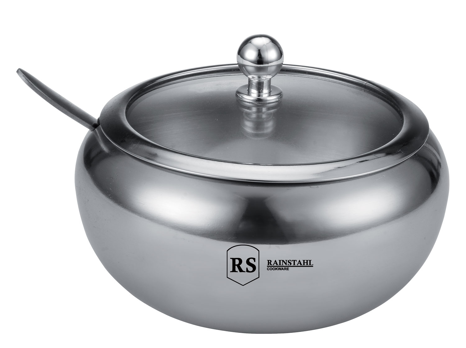 Сахарница Rainstahl, с крышкой и ложкой, 560 мл. 8420-56 RS\SB8420-56 RS\SB Сахарница Rainstahl, с крышкой и ложкой, 560 мл. 8420-56 RS\SB8420-56 RS\SBСахарница с ложкой и крышкой. Ёмкость и ложка изготовлены из высококачественной нержавеющей стали. Стеклянная крышка. Металлическую часть можно мыть в посудомоечной машине. Объем 560 мл.