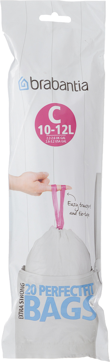 Пакеты для мусора Brabantia, 10-12 л, 20 шт245343 Пакеты для мусора Brabantia, 10-12 л, 20 шт245343Одноразовые пакеты Brabantia, выполненные из особо прочного полиэтилена (HDPE), предназначены для мусорного бака. Удобны в использовании, быстро и аккуратно вкладываются и достаются из бака. Затяжная лента позволяет легко сменить пакет для мусора: просто потяните за ленту, она аккуратно запечатает горловину мешка и превратится в крепкие ручки. Пакеты имеют универсальный размер и подходят для баков от 10 л до 12 л. Пакеты специально изготовлены для Brabantia - при закрытой крышке мусорного бака пакеты не видны. Цветовая маркировка с внутренней стороны крышки вашего мусорного бака поможет точно подобрать нужный размер.