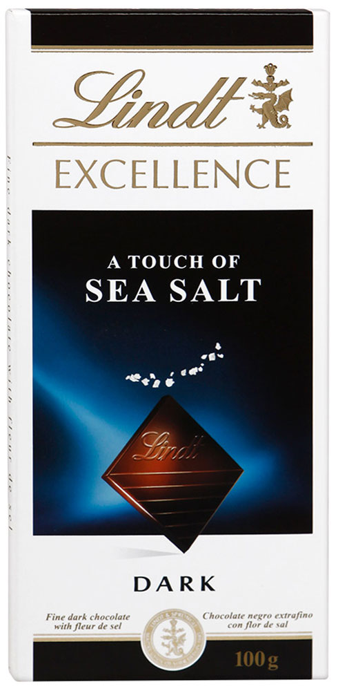 Lindt Excellence темный шоколад с морской солью, 100 г3046920029674 Lindt Excellence темный шоколад с морской солью, 100 г3046920029674Откройте необыкновенное сочетание завораживающего темного шоколада и чистейших кристаллов морской соли, собранных вручную. Это неожиданное сочетание способно удивить любителя шоколада с самым взыскательным вкусом, ведь морская соль особенным образом подчеркивает вкус и сладость какао. Уважаемые клиенты! Обращаем ваше внимание, что полный перечень состава продукта представлен на дополнительном изображении.
