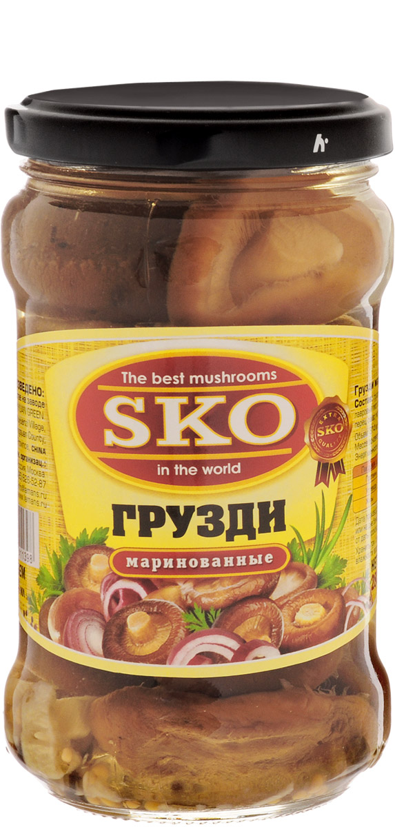SKO Грузди маринованные, 314 мл14003 SKO Грузди маринованные, 314 мл14003При производстве используются только отборные молодые и свежие грибы, которые готовятся по традиционным российским рецептам с применением современных технологий. Новые технологии обработки позволяют сохранить полезные вещества и вкусовые свойства, которыми обладают грибы. Грибы очень полезны для организма и помогают противостоять многим болезням, инфекциям и вирусам. Уважаемые клиенты! Обращаем ваше внимание, что полный перечень состава продукта представлен на дополнительном изображении.
