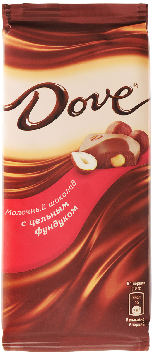 Dove молочный шоколад с цельным фундуком, 90 г79004058 Dove молочный шоколад с цельным фундуком, 90 г79004058Молочный шоколад Dove с фундуком нежный, как шелк: такой же обволакивающий, роскошный, соблазнительный. Dove изготовлен только из высококачественных, натуральных ингредиентов. Окунитесь в шелковое удовольствие! Уважаемые клиенты! Обращаем ваше внимание, что полный перечень состава продукта представлен на дополнительном изображении.