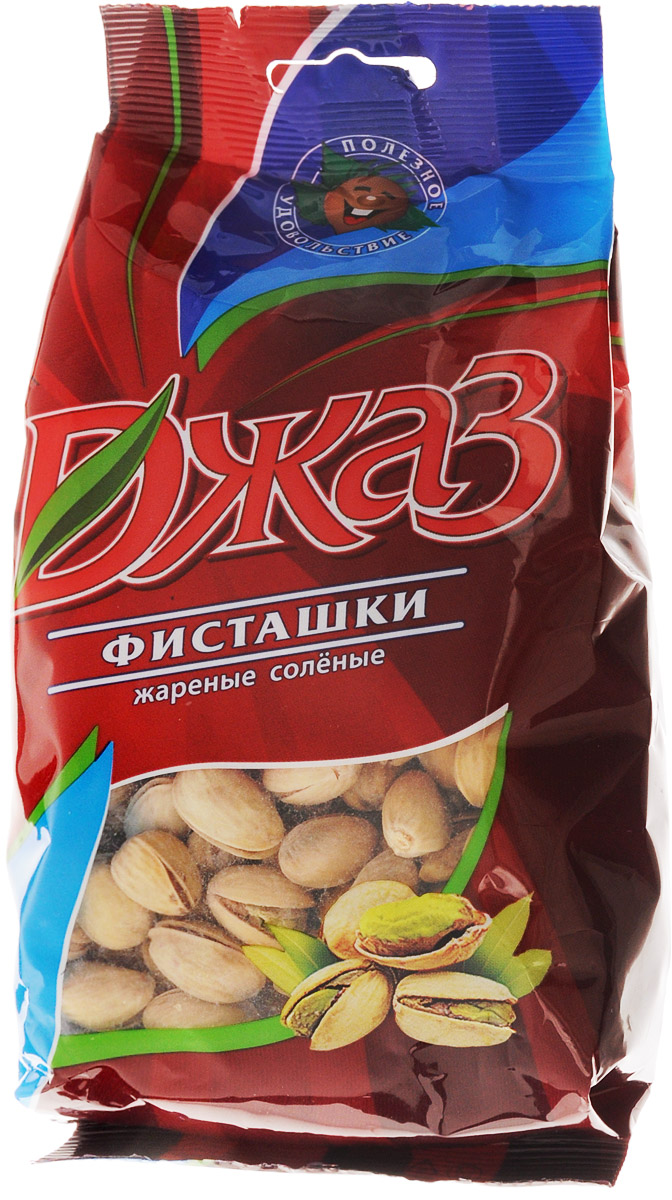 Джаз фисташки жареные соленые, 300 г1309 Джаз фисташки жареные соленые, 300 г1309Фисташка - небольшой род вечнозеленых и листопадных деревьев или кустарников. Открытая скорлупа этого ореха напоминает улыбку, отчего его и зовут счастливый орех. А он не только счастливый, но и полезный. В каждом маленьком орешке содержатся медь, марганец, фосфор, калий и магний. По содержанию витамина В6 этот продукт может поспорить даже с говяжьей печенью, а всего 30 орехов содержат столько же клетчатки, сколько находится в целой порции овсяной каши. Благодаря содержанию витамина E, фисташковые орехи оказывают омолаживающее действие на организм. Обжарка фисташек Джаз происходит на собственном производстве, непосредственно перед фасовкой. Поддерживается постоянный контроль качества обжарки. Фасовка происходит сразу после жарки. Жареная фисташка не хранится долго неупакованной, благодаря чему она не набирает лишнюю влагу и дольше сохраняет первоначальный вкус жареной соленой фисташки.