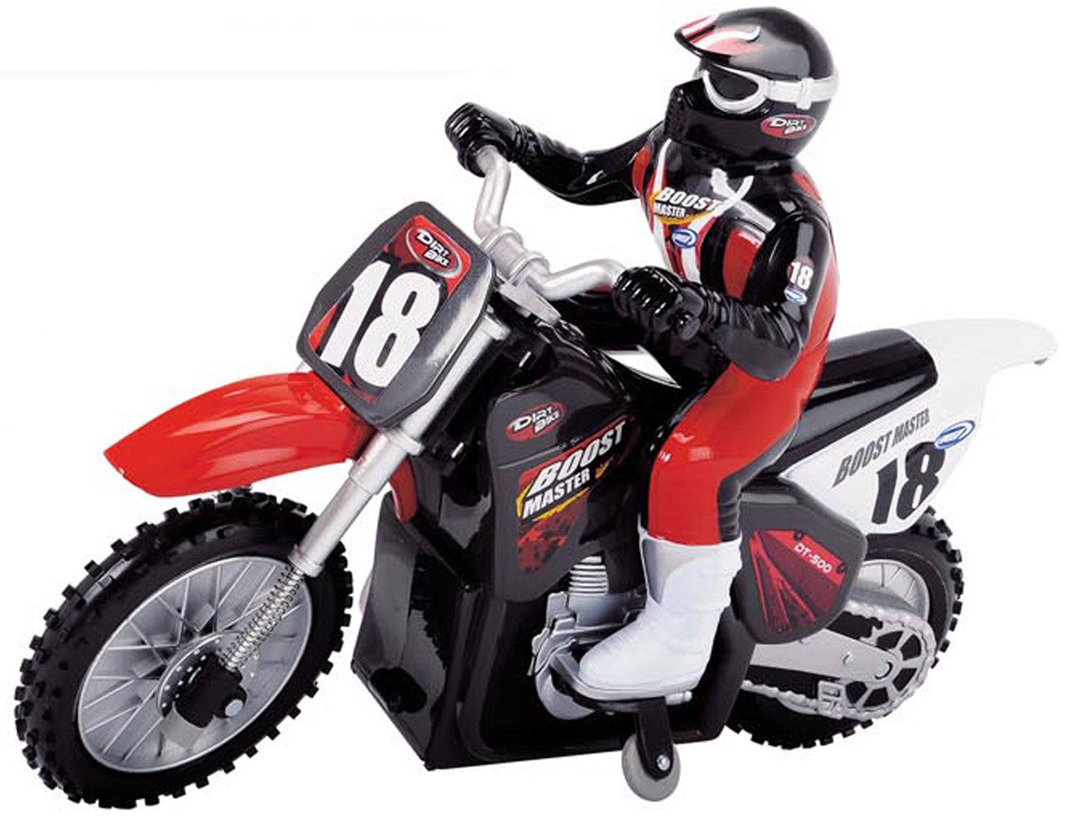 Dickie Toys Мотоцикл на радиоуправлении19420 Dickie Toys Мотоцикл на радиоуправлении19420Радиоуправляемый мотоцикл Dickie Toys может разгонятся до 10 км/ч и непременно понравится Эта машина является уменьшенной копией настоящей машинки. Мощность ее составляет не более 10 мВт, а разнос каналов 50 кГц. С пульта управления возможно управлять многими функциями мотоцикла: турбоускорением для плавного разгона и торможением. Мотоцикл имеет полное радиоуправление во всех направлениях. Рабочая частота 2,4ГГц, а максимальный коэффициент усиления антенны 3 дБ Мотоцикл работает от 4 батареек напряжением 1,5V типа АА (входит в комплект). Пульт управления работает от 1 батарейки Крона (входит в комплект).