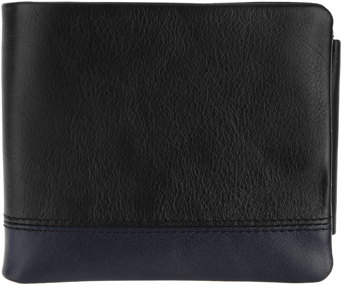 Кошелек мужской Leo Ventoni, цвет: черный. L330704L330704-nero/blue Кошелек мужской Leo Ventoni, цвет: черный. L330704L330704-nero/blueСтильный кошелек Leo Ventoni выполнен из натуральной кожи с зернистой фактурой, внутренняя часть изделия выполнена из текстиля и натуральной кожи. Изделие раскладывается пополам и закрывается хлястиком на кнопку. Внутри кошелька расположены два отделения для купюр, одно из которых на молнии. Отделение для монет на молнии, два накладных кармана, десять карманов для кредитных карт, один из которых дополнен сетчатой вставкой. Изделие поставляется в фирменной упаковке. Стильный кошелек Leo Ventoni станет отличным подарком для человека, ценящего качественные и практичные вещи.