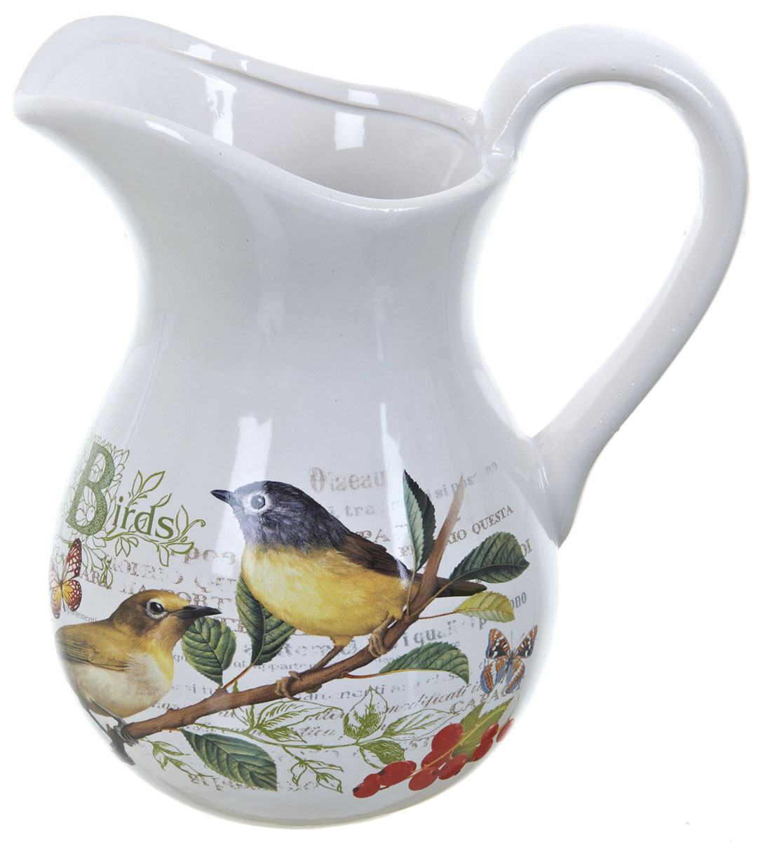 Кувшин ENS Group Birds, 1 лL2430753 Кувшин ENS Group Birds, 1 лL2430753Кувшин Birds изготовлен из высококачественной керамики с изящным рисунком. Кувшин оснащен удобной ручкой. Прекрасно подходит для подачи воды, сока, компота и других напитков. Изящный кувшин красиво оформит стол и порадует вас элегантным дизайном и простотой ухода.