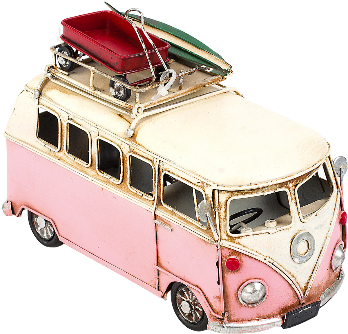 Модель Ретро Platinum "Автобус", цвет: белый с розовым, с фоторамкой. 1404E-4353