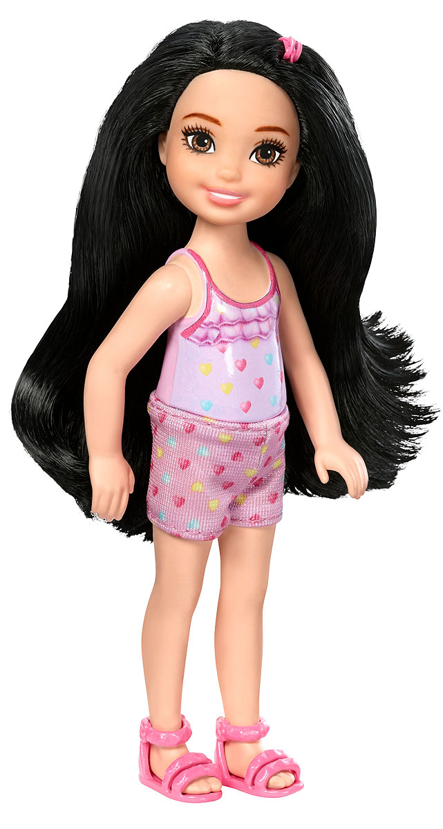 Barbie Мини-кукла Челси с ветушкойDWJ33_DWJ37 Barbie Мини-кукла Челси с ветушкойDWJ33_DWJ37Мини-кукла Barbie Челси порадует любую девочку, ведь она такая приветливая и веселая, что может поднять настроение одним своим присутствием. Челси собралась на веселую прогулку, для этого у куколки имеется цветная вертушка. У куклы длинные черные волосы, что позволит ребенку придумывать разнообразные прически. Малышка одета в пластиковый розовый топ с сердечками и розовые шортики. На ножках - изящные босоножки розового цвета. Голова, ручки и ножки куклы подвижны. Игрушка изготовлена из качественных и безопасных материалов. Благодаря играм с куклой, ваша малышка сможет развить фантазию и любознательность, овладеть навыками общения и научиться ответственности. Порадуйте свою принцессу таким прекрасным подарком!