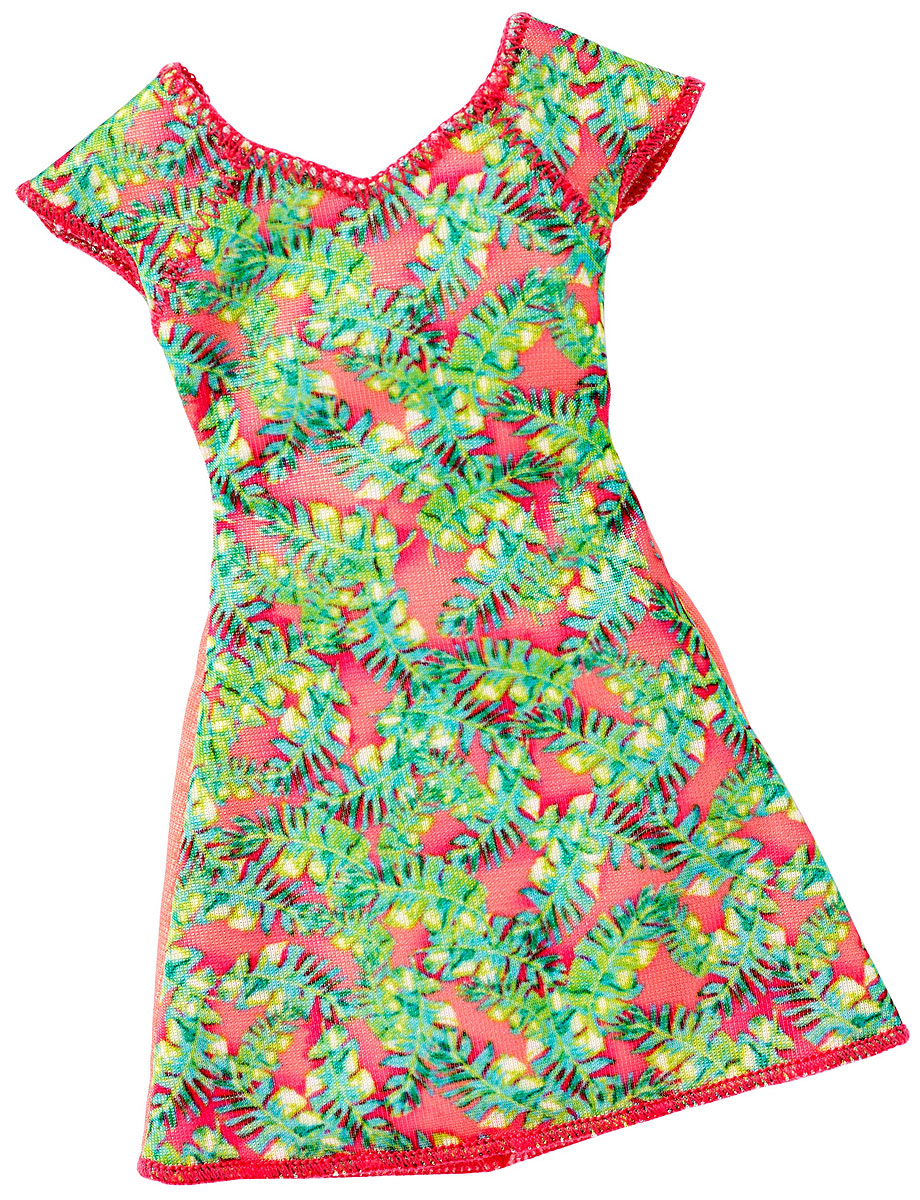 Barbie Одежда для кукол Платье Вечеринка в садуFCT12_DWG07 Barbie Одежда для кукол Платье Вечеринка в садуFCT12_DWG07Куклы тоже любят менять наряды! В этом платье Барби с удовольствием посетит вечеринку на природе. Короткое оригинальное платье изготовлено из качественного текстиля. Лицевая часть платья оформлена принтом с зелеными листьями, спинка персикового цвета. Платье застегивается сзади на липучку. Такой наряд придаст образу романтичный стиль в любой ситуации. В процессе игры любая девочка с удовольствием будет наряжать куклу в новую одежду. Если собрать всю коллекцию одежды для куклы Барби, можно будет подобрать наряды для самых разных сюжетов! Платье подходит для большинства кукол Барби.