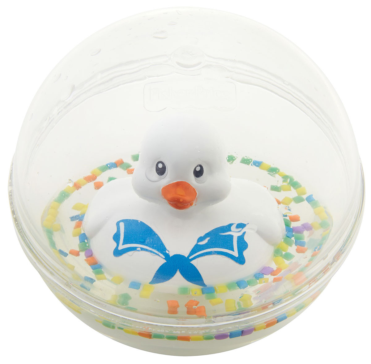 Fisher Price Развивающая игрушка Уточка цвет белыйDVH21_DRD81 Fisher Price Развивающая игрушка Уточка цвет белыйDVH21_DRD81Развивающая игрушка Fisher Price Уточка - это новый взгляд на игрушку-бестселлер со свежим дизайном и дополнительными узорами. Классическая модель игры для малышей. Игрушка представляет собой пластиковую уточку, плавающую в жидкости в прозрачном пластиковом шаре. Играть с такой уточкой можно не только в ванной, но и в любом удобном месте.